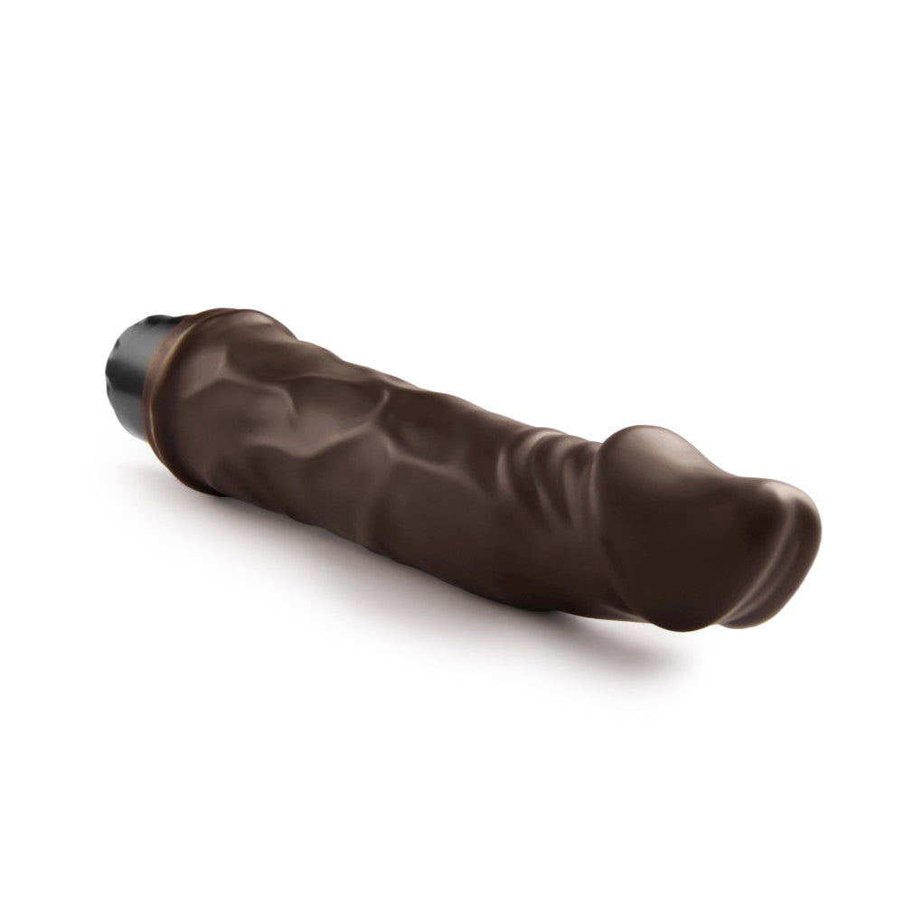 Dr. Skin By Blush® | Cock Vibe 6 Realistic Chocolate 9-Inch Long Vibrating Dildo、mySite、bottomscart