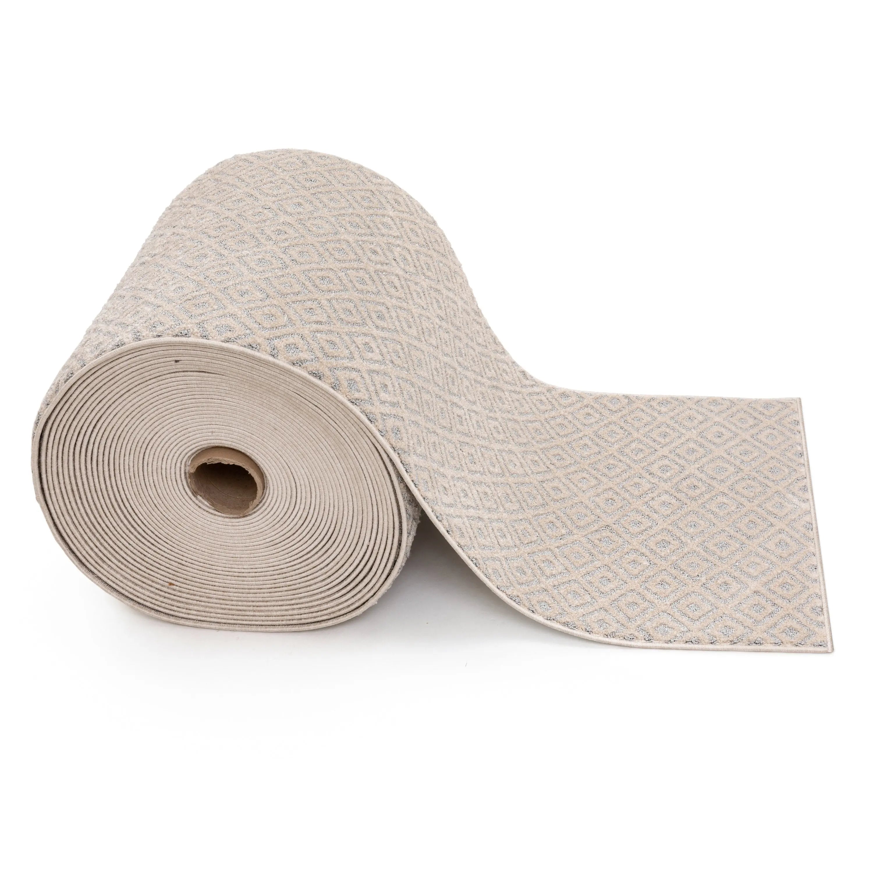 Custom Size Runner Pia Tribal Geometric Diamond Pattern Light Grey/Beige Choose Your Width x Choose Your Length Hallway Runner Rug、mySite、gigharbornorthrealestate