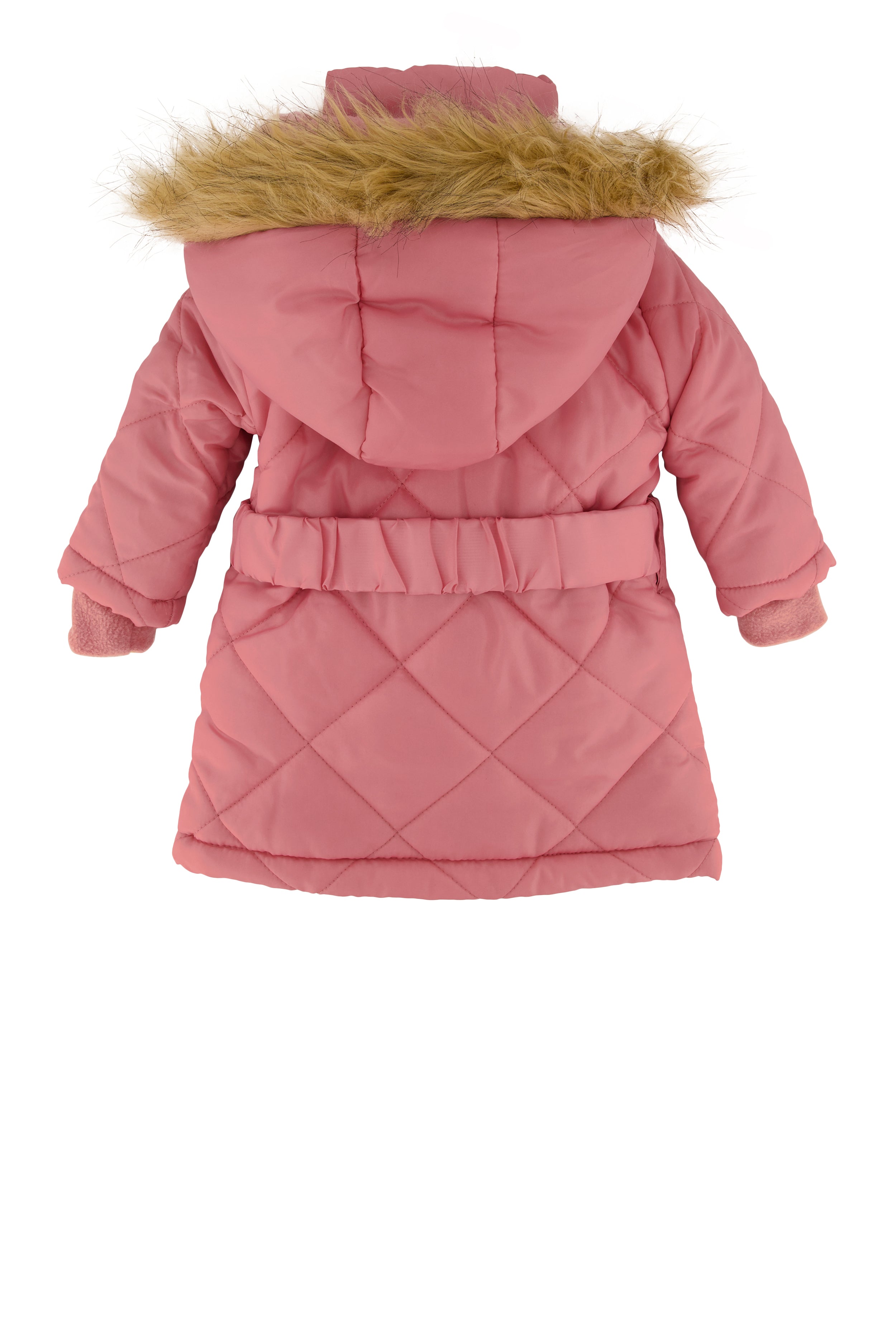 Baby Girls 12-24M Belted Long Puffer Jacket、mySite、camillekostekn