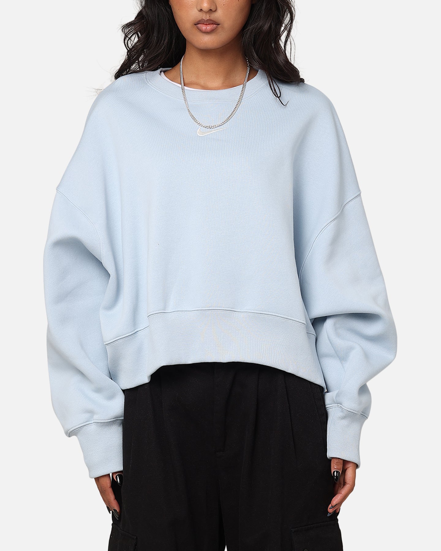 Nike Women's Sportswear Pheonix Fleece Oversized Crewneck Armory Blue/Sail、mySite、zt4zffjzw