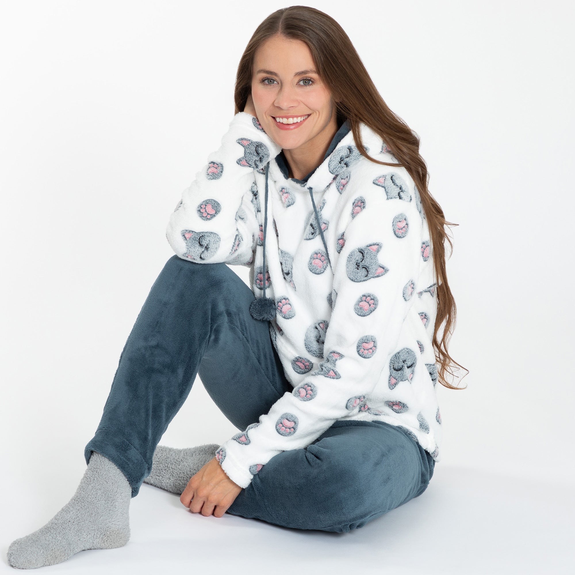 Super Cozy Cat & Paw Loungewear Set、mySite、camillekostekn