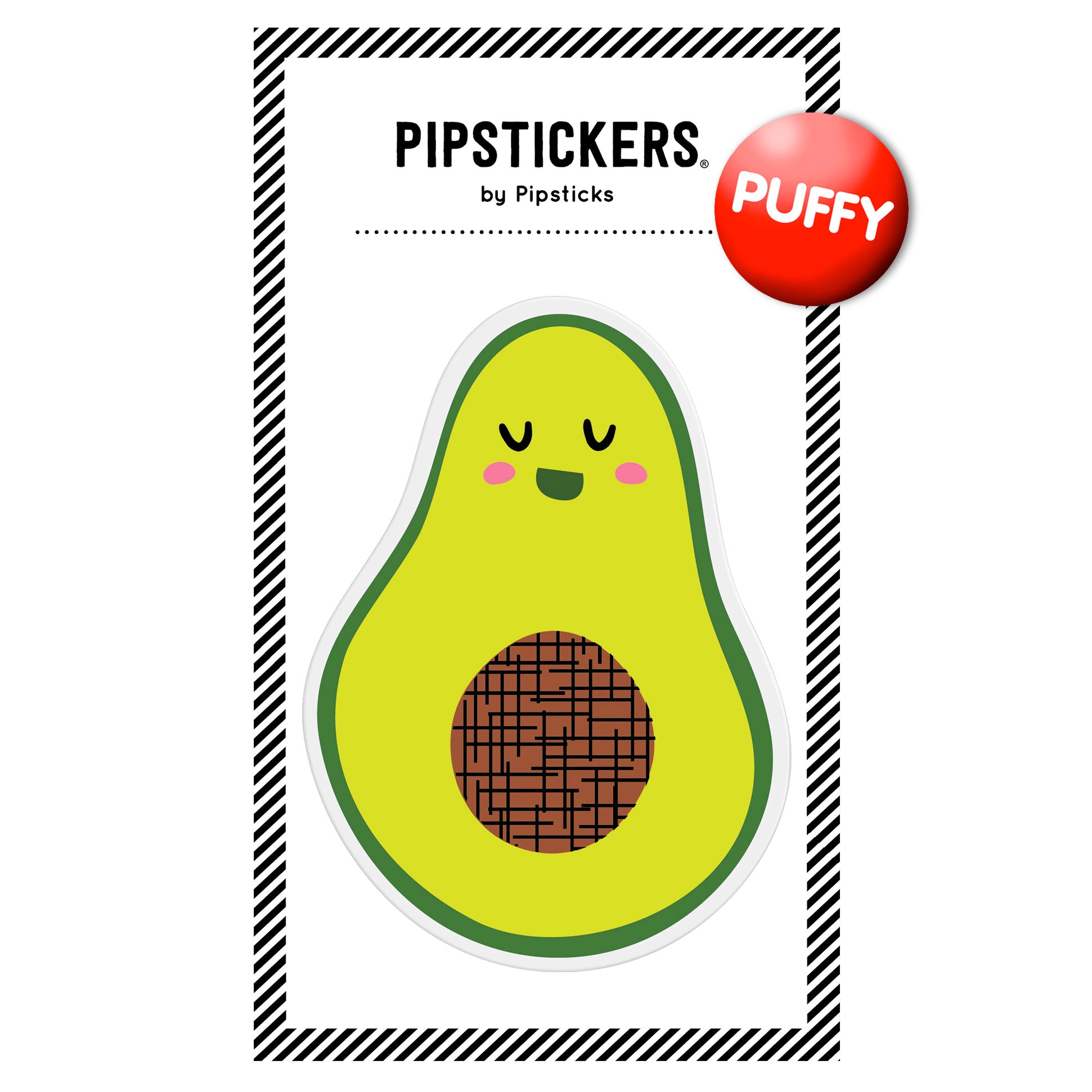  Big Puffy Avocado Sticker、mySite、ghnorth