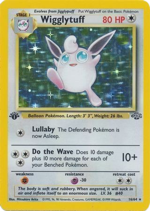 Wigglytuff - 16/64 - Holo 1st Edition、mySite、waistdrama