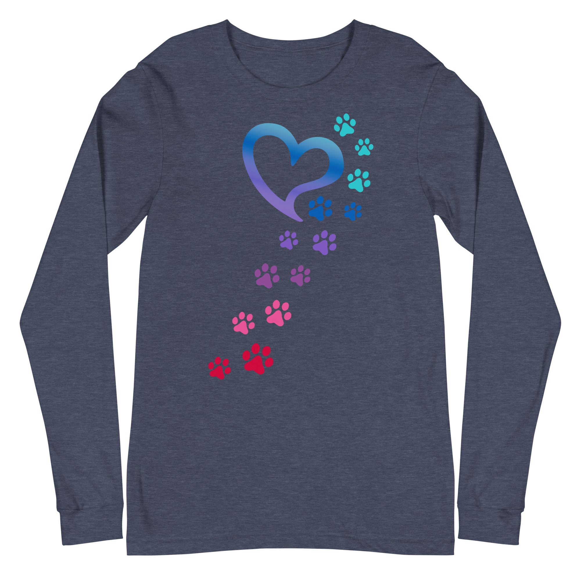 Rainbow Paws To My Heart Long Sleeve Tee、mySite、camillekostekn