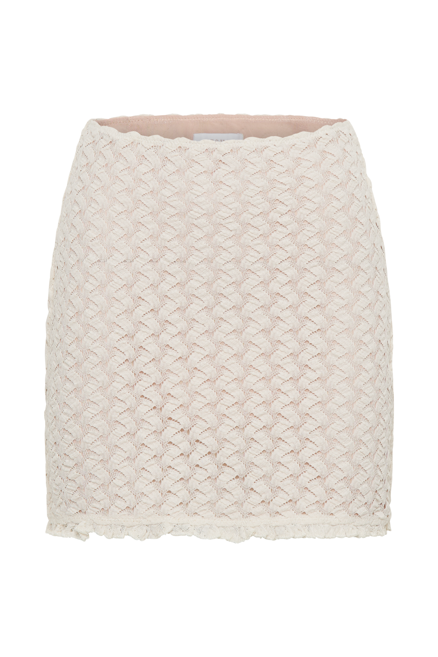 Morgan Mesh And Lace Mini Skirt - Ivory、mySite、solidvoid