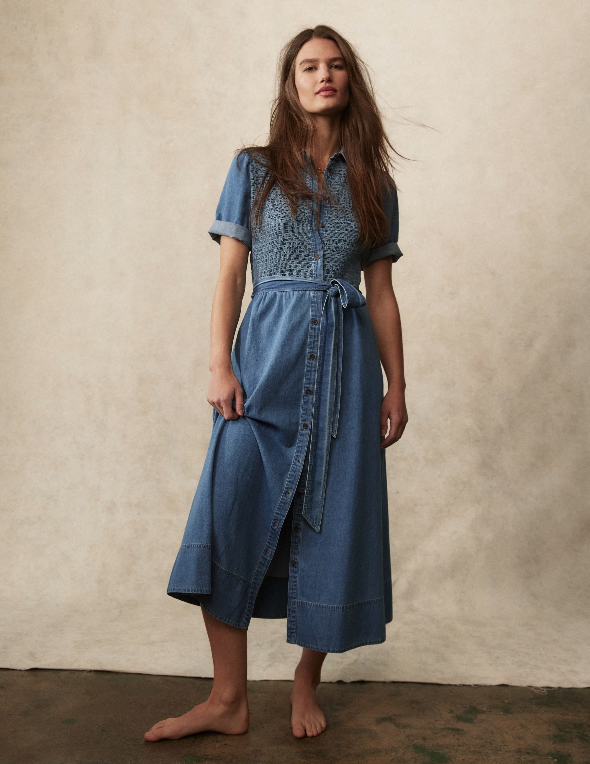  Amber Denim Midi Dress-Light Vintage Denim、mySite、ashleygrahame