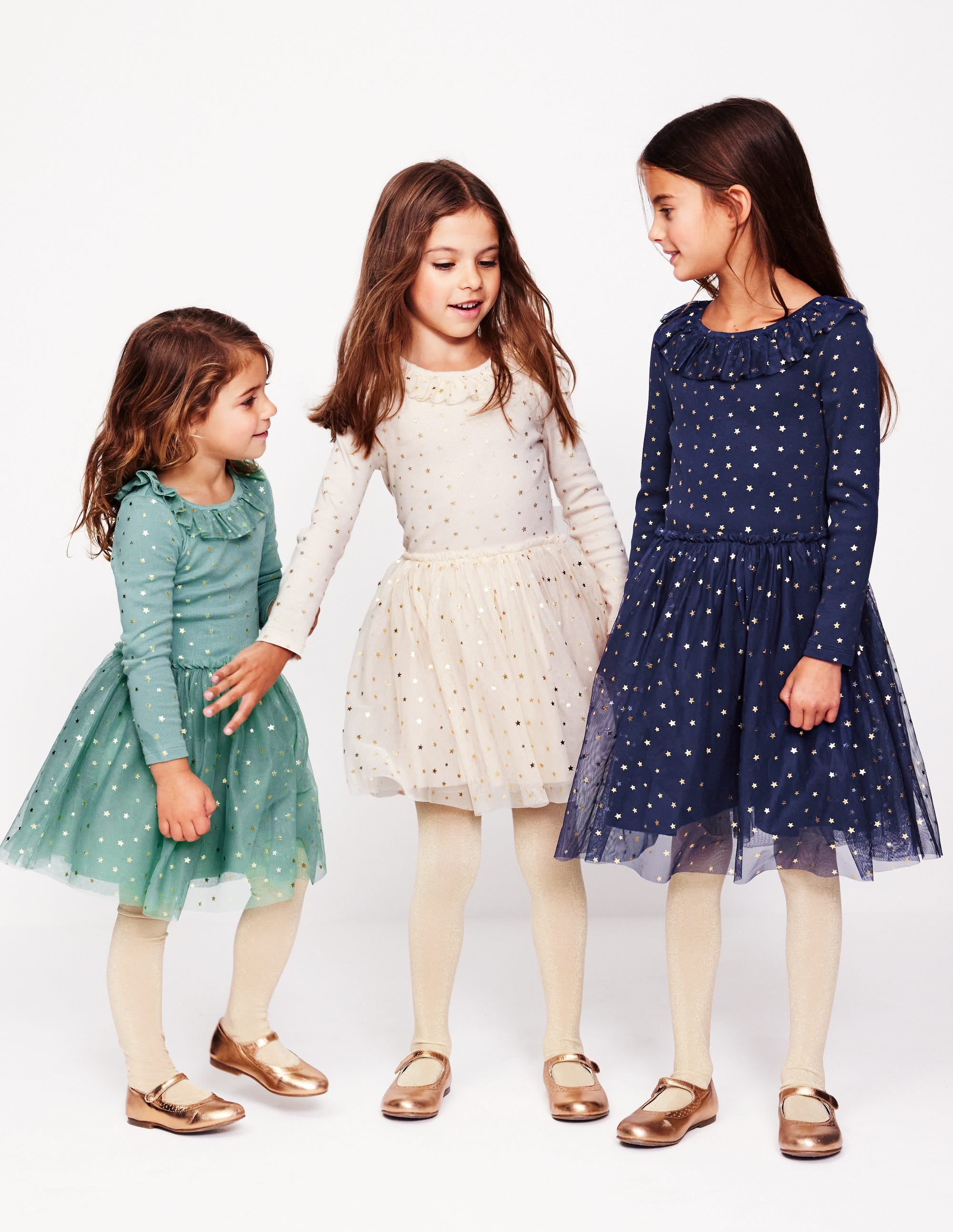  Rose Twirly Tulle Dress-College Navy Gold Stars、mySite、ashleygrahame