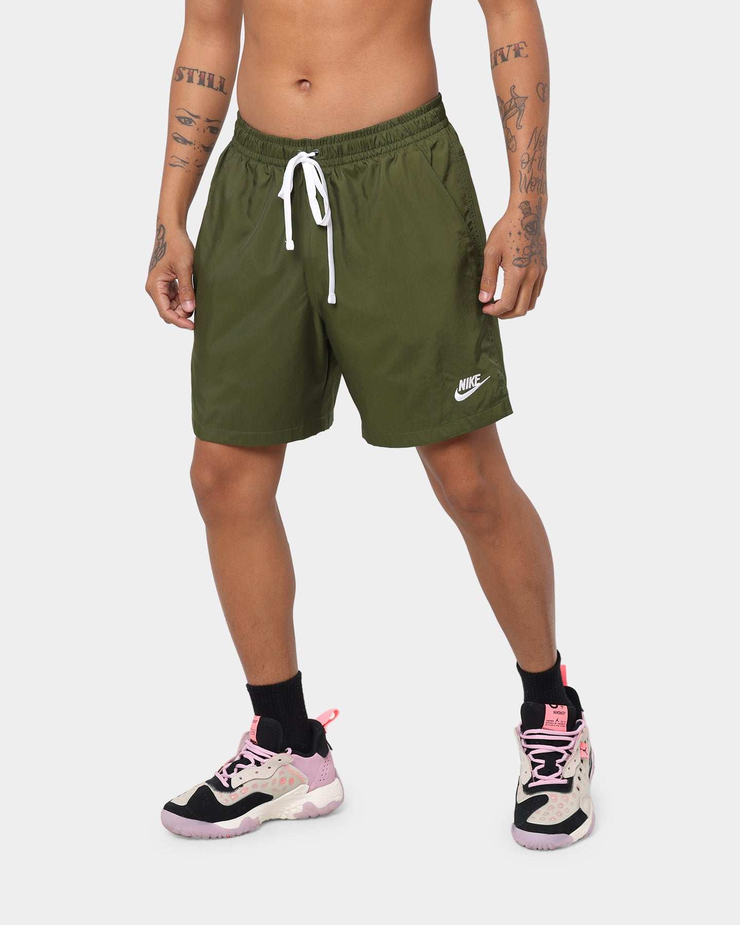 Nike Nike Sportswear Woven Lined Shorts Rough Green/White、mySite、zt4zffjzw