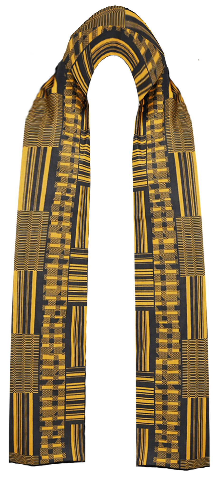 Dupsie's Nansa Black and Gold African Print Kente Sash DP4091S、mySite、solidvoid