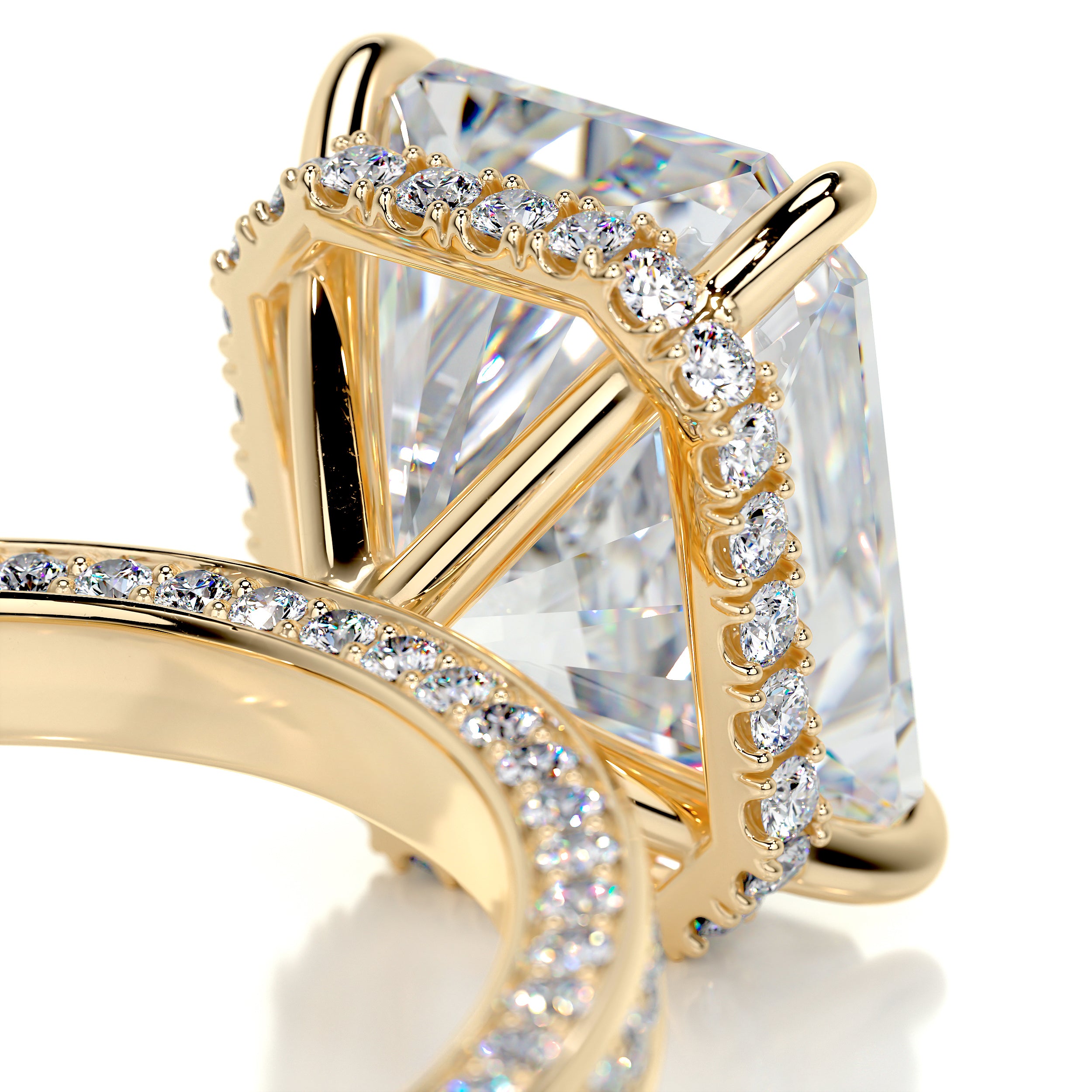 Pamela Moissanite & Diamond Ring -18K Yellow Gold、mySite、hinf8tx79