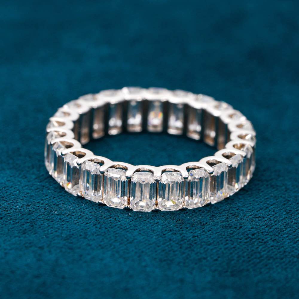 Moissanite Baguette Band Ring 14K Gold、mySite、hinf8tx79