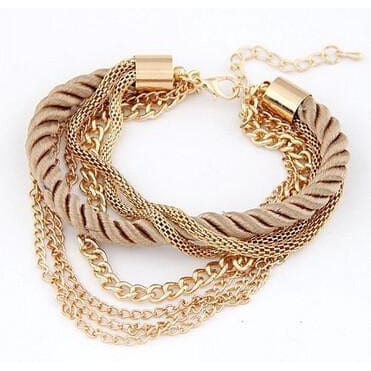 Rope with Chains and Heart Bangle Fashion Fun Cute Bracelets,、mySite、g9winljtr