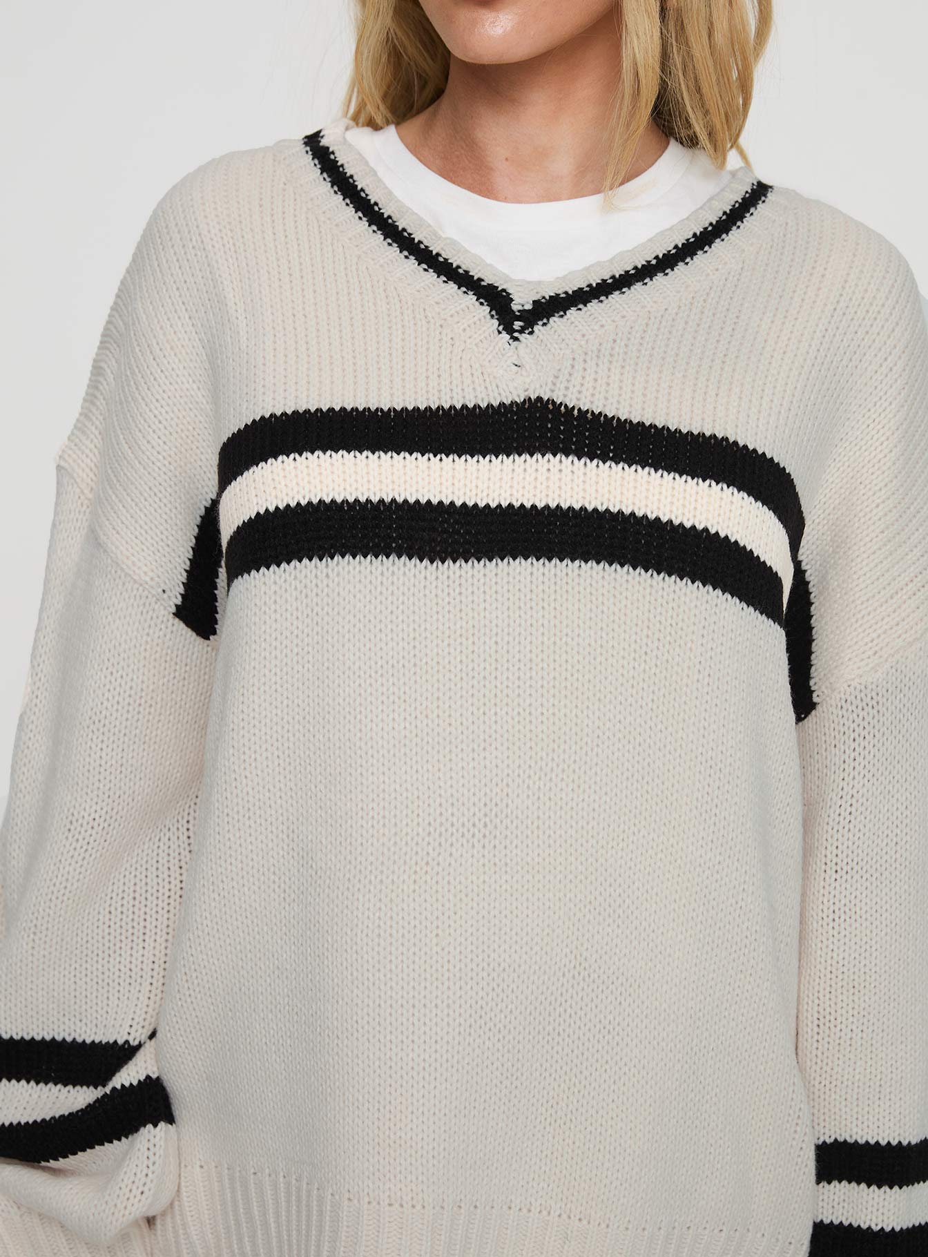Mystique Knit Sweater Cream、mySite、solidvoid