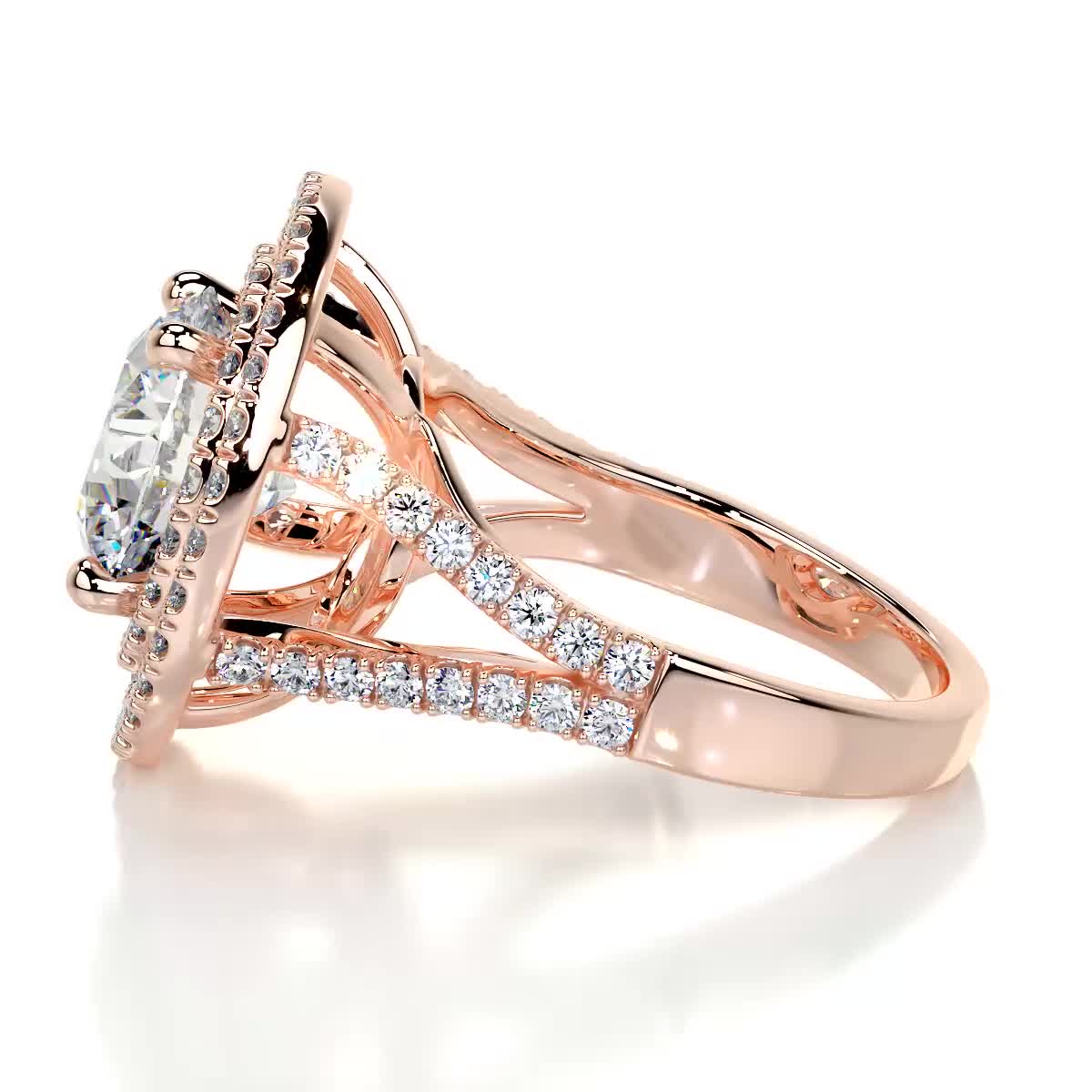 Naomi Moissanite & Diamond Ring -14K Rose Gold、mySite、hinf8tx79