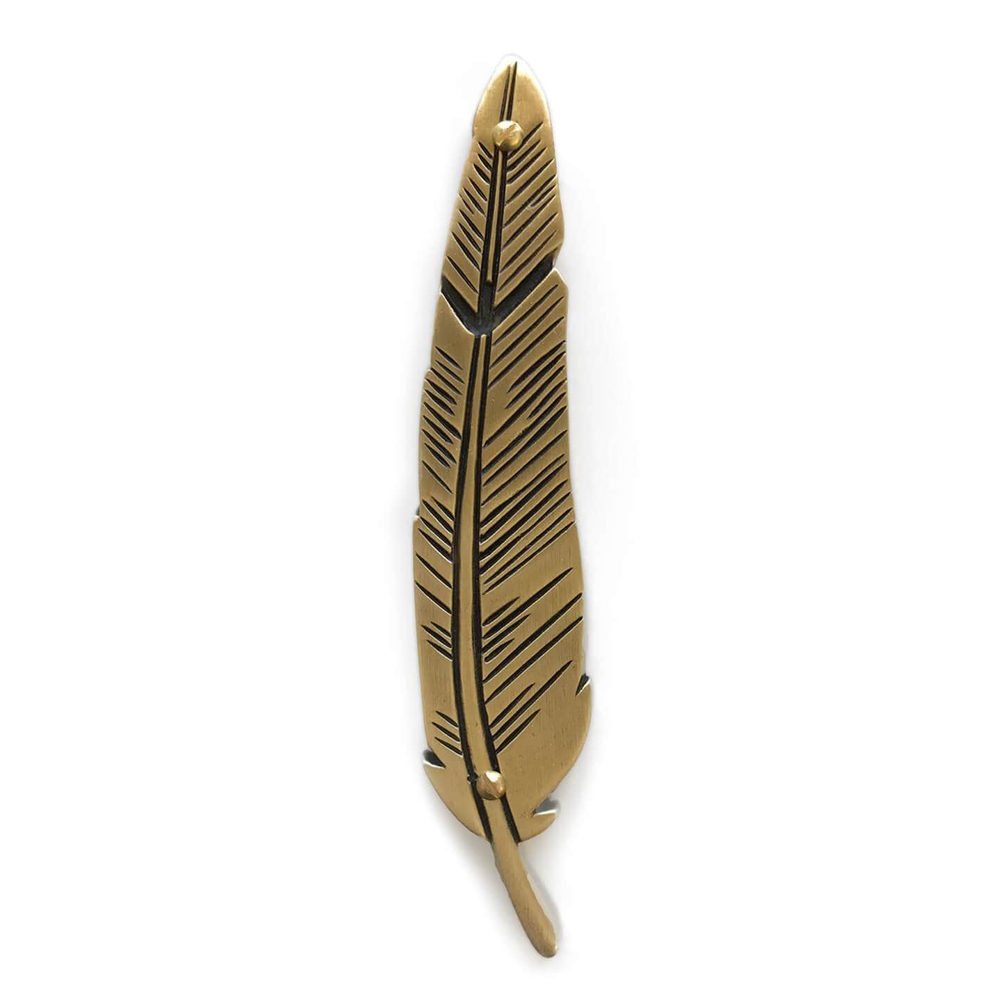 Brass Feather Mezuzah by Emily Rosenfeld、mySite、topwebapps