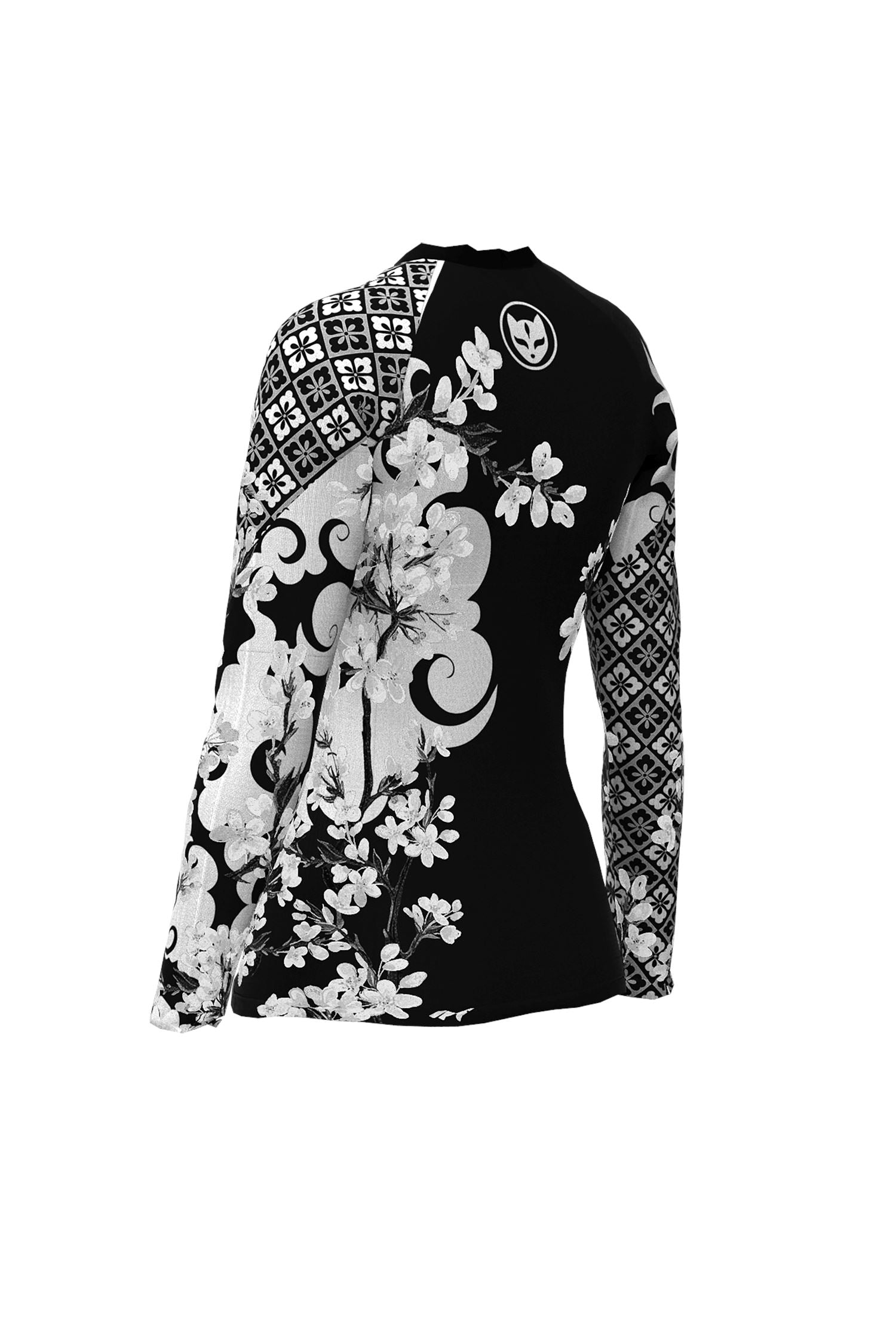 Women's Cherry Blossom Ranked Jiu Jitsu Rashguard - Long Sleeve、mySite、gigharbornorthrealestate