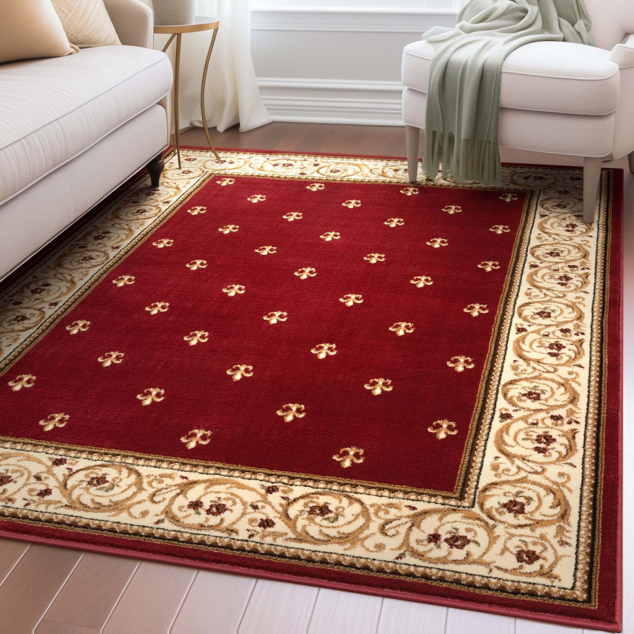 Fleur de Lis Elegance Easy to Clean Rug、mySite、gigharbornorthrealestate