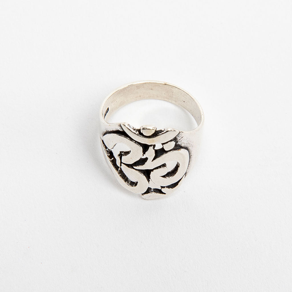 Large Silver Om Symbol Ring、mySite、topwebapps