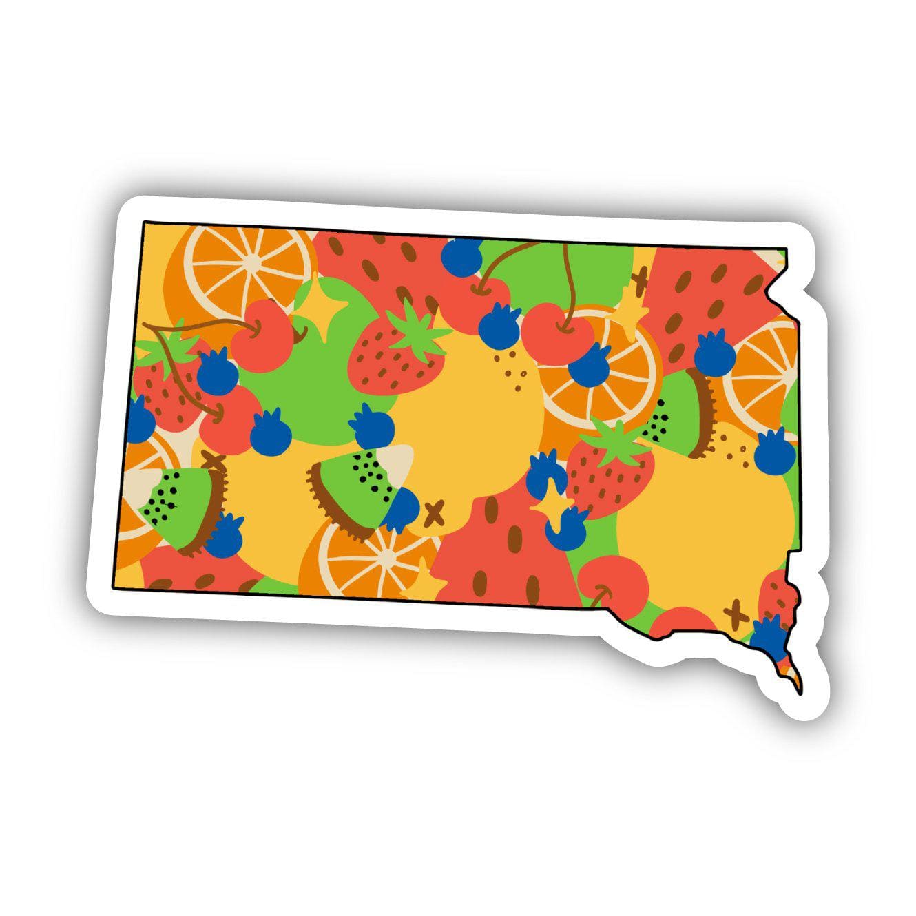  South Dakota Fruit Pattern Sticker、mySite、elrpsem3k