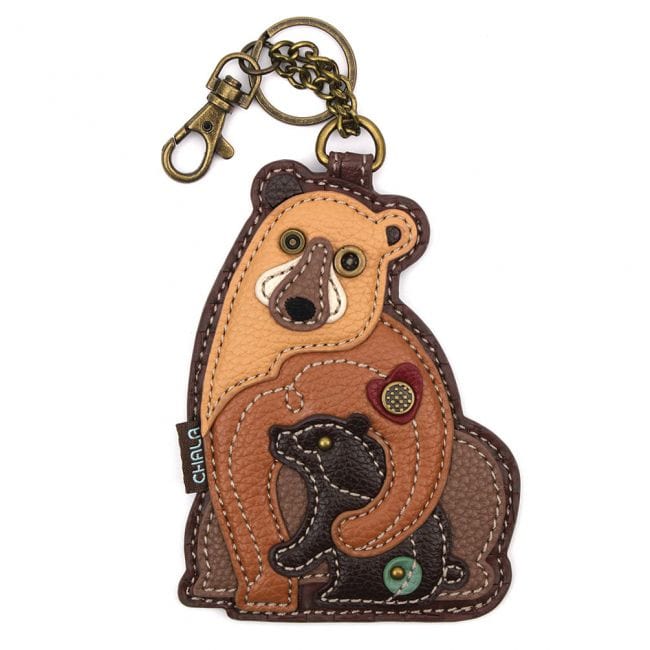 Mama and Baby Bear Keychain-Cutest Bruins Ever! Vegan Leather、mySite、g9winljtr