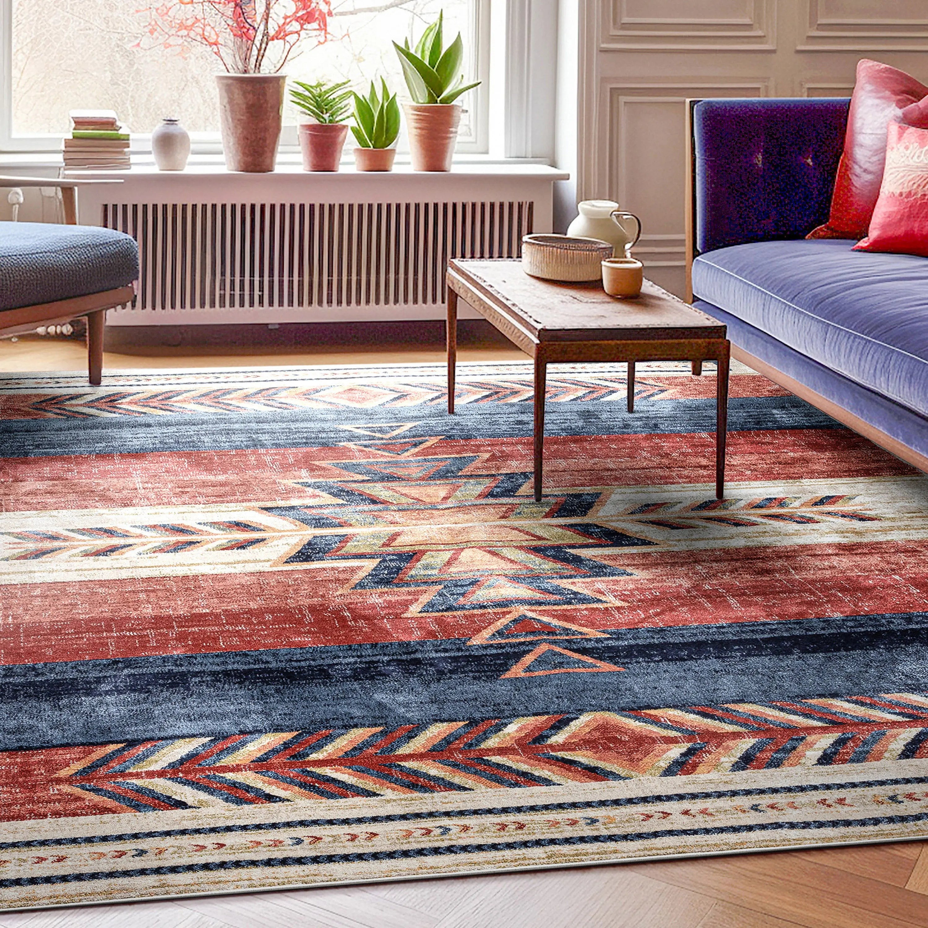 Dustin Southwestern Tribal Medallion Crimson Rug、mySite、gigharbornorthrealestate