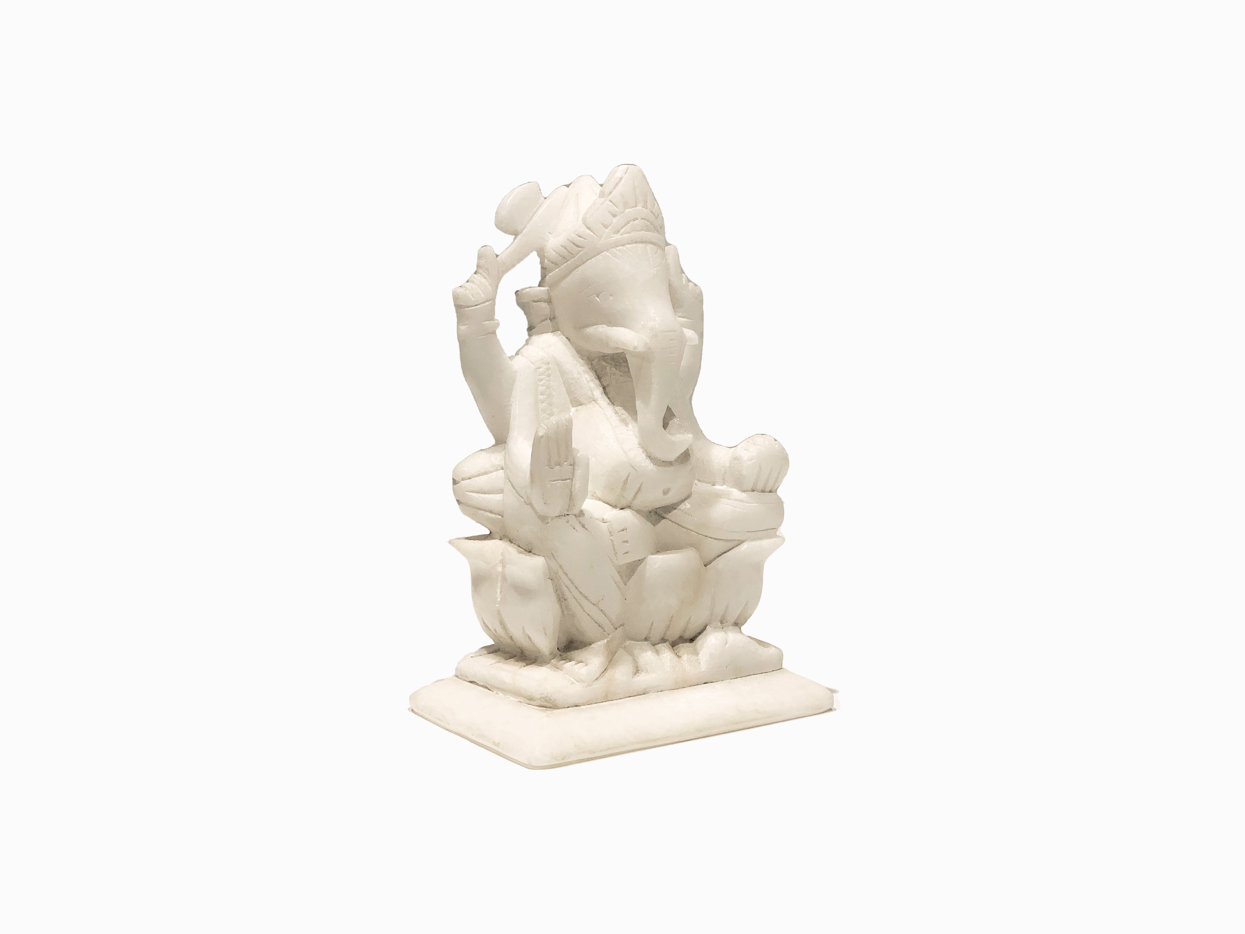 Ganesh Statue - White Marble (Small, 21cm)、mySite、topwebapps
