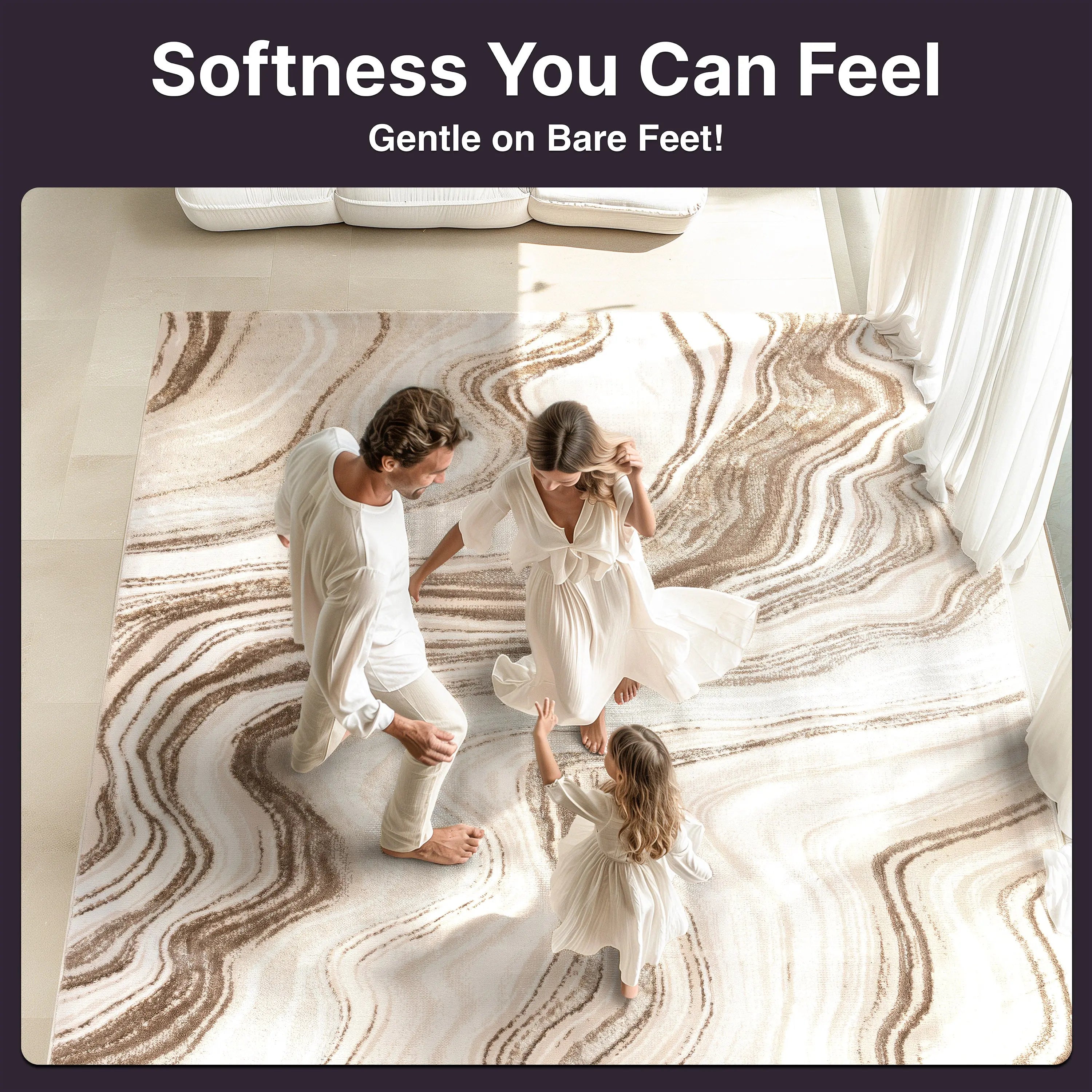 Warren Retro Abstract Waves Glam Rug、mySite、gigharbornorthrealestate