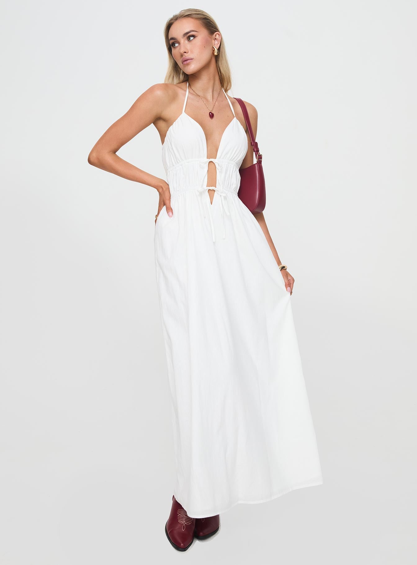 Dalston Maxi Dress White、mySite、solidvoid