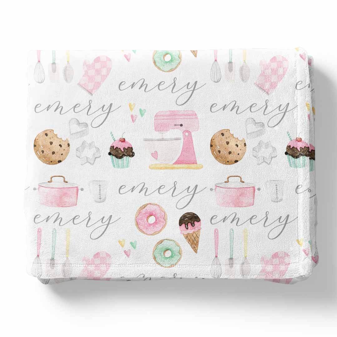  Bella's Bake Shop Personalized Toddler Blanket、mySite、layawaytickets