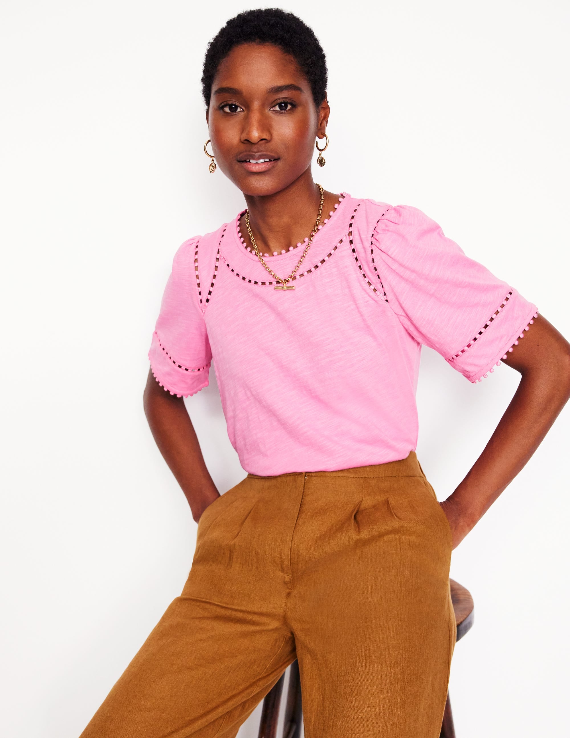  Mila Trim Detail Top-Meadowsweet Pink、mySite、ashleygrahame