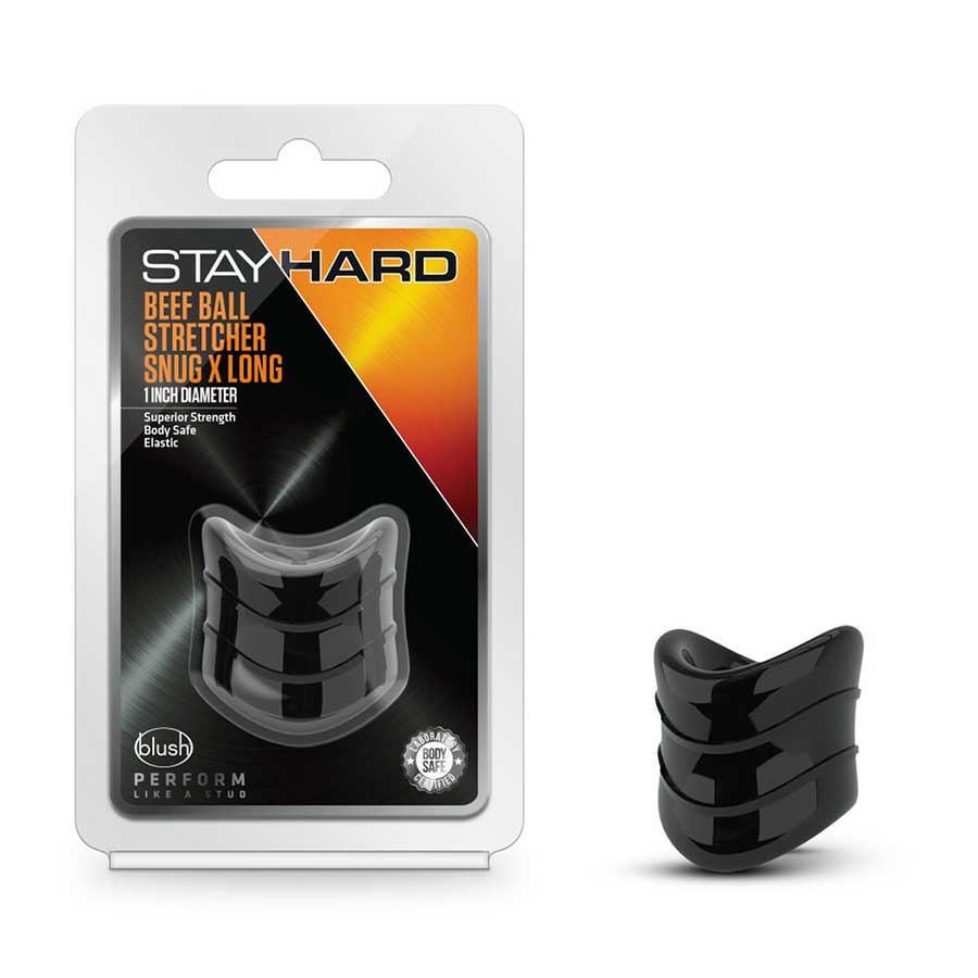 Stay Hard Beef 1.5 Inch Black Ball Stretcher by Blush Novelties、mySite、bottomscart