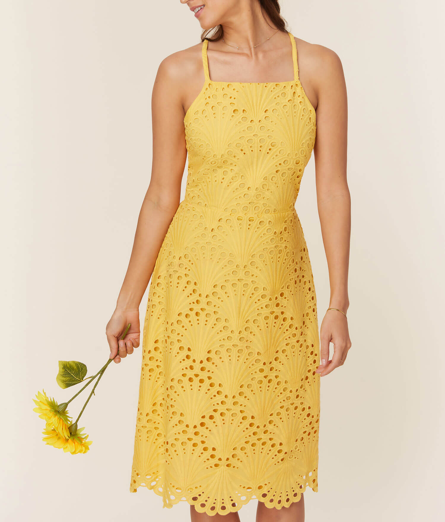  The Roatan Midi Dress - Eyelet - Pineapple、mySite、ashleygrahame