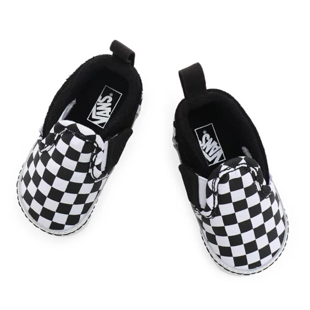  Vans Infant Slip-On V Checker Crib Shoes (0-1 Year) - Black/True White、mySite、merchandisen