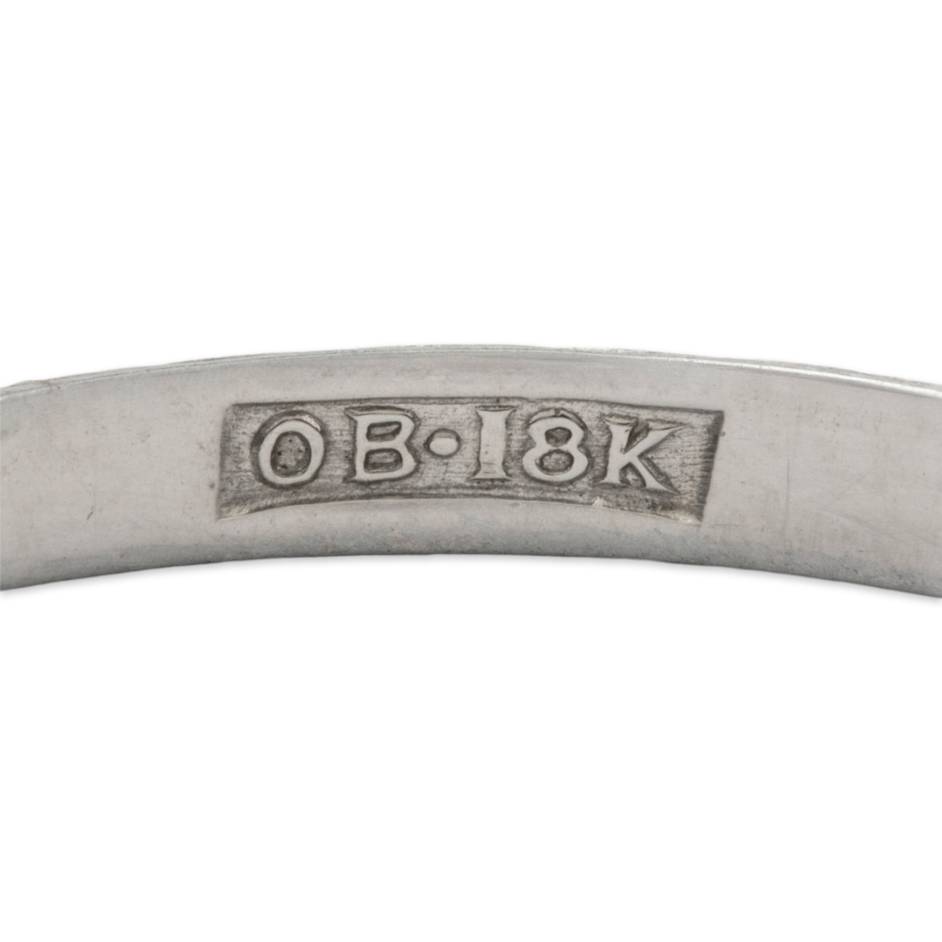 Antique 18k White Gold Blossom Border Band Ring 5.75、mySite、hinf8tx79