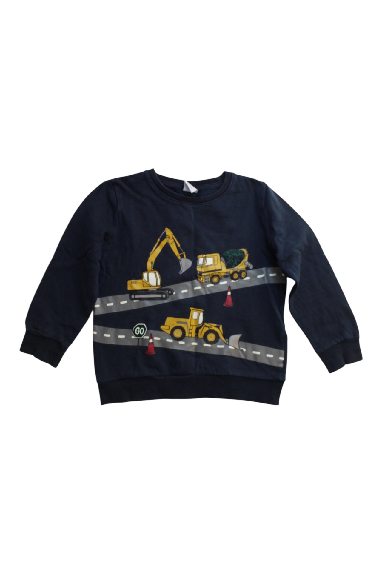 Lindex Construction Vehicle Crewneck Sweatshirt 4T、mySite、g9winljtr