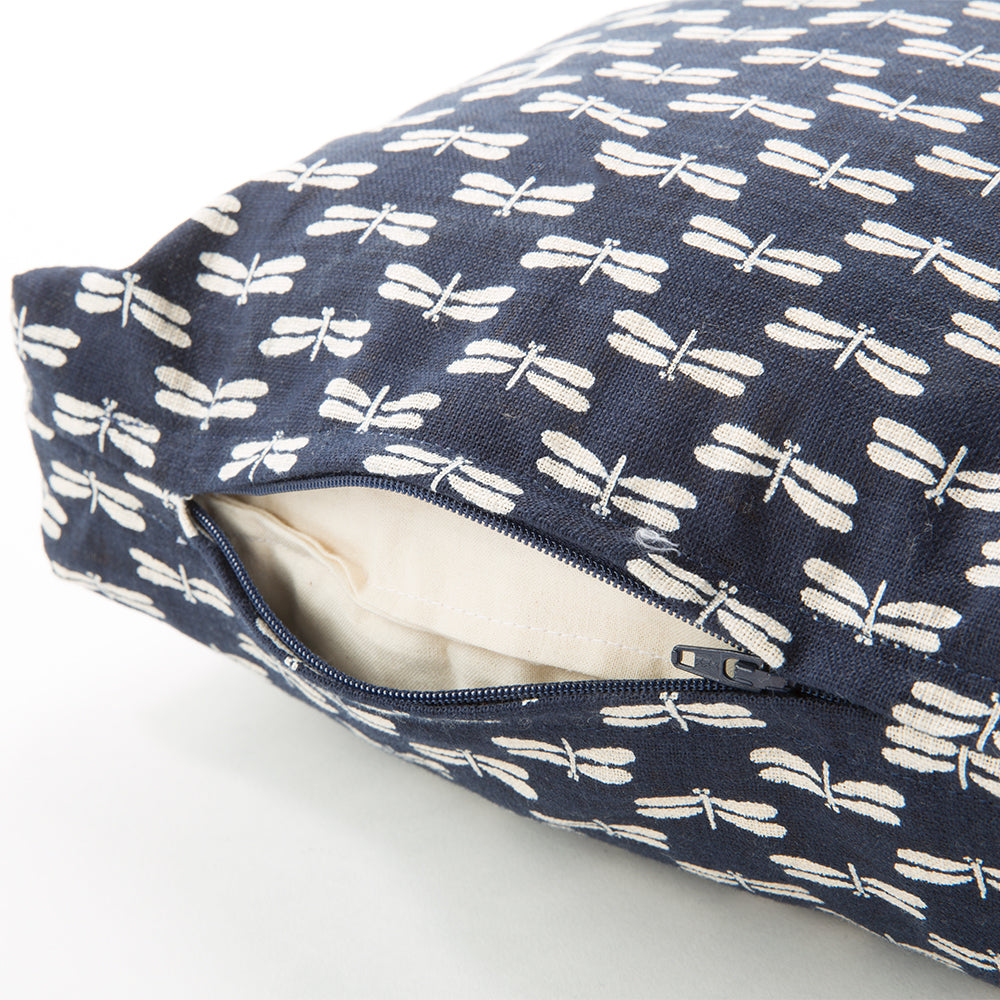Navy Dragonfly Print Zabuton、mySite、topwebapps