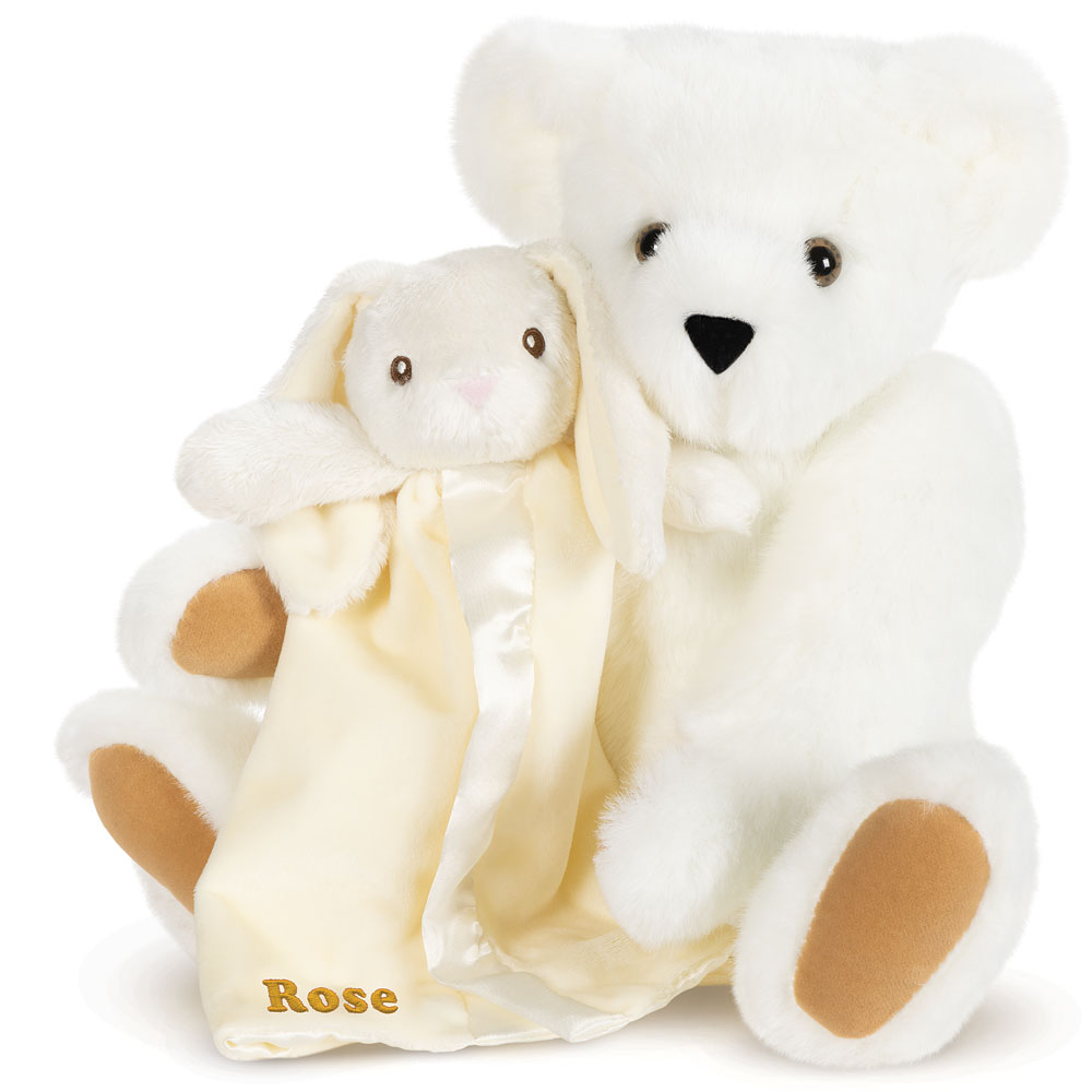 15 In. Cuddle Buddies Gift Set with Bunny Blanket、mySite、g9winljtr