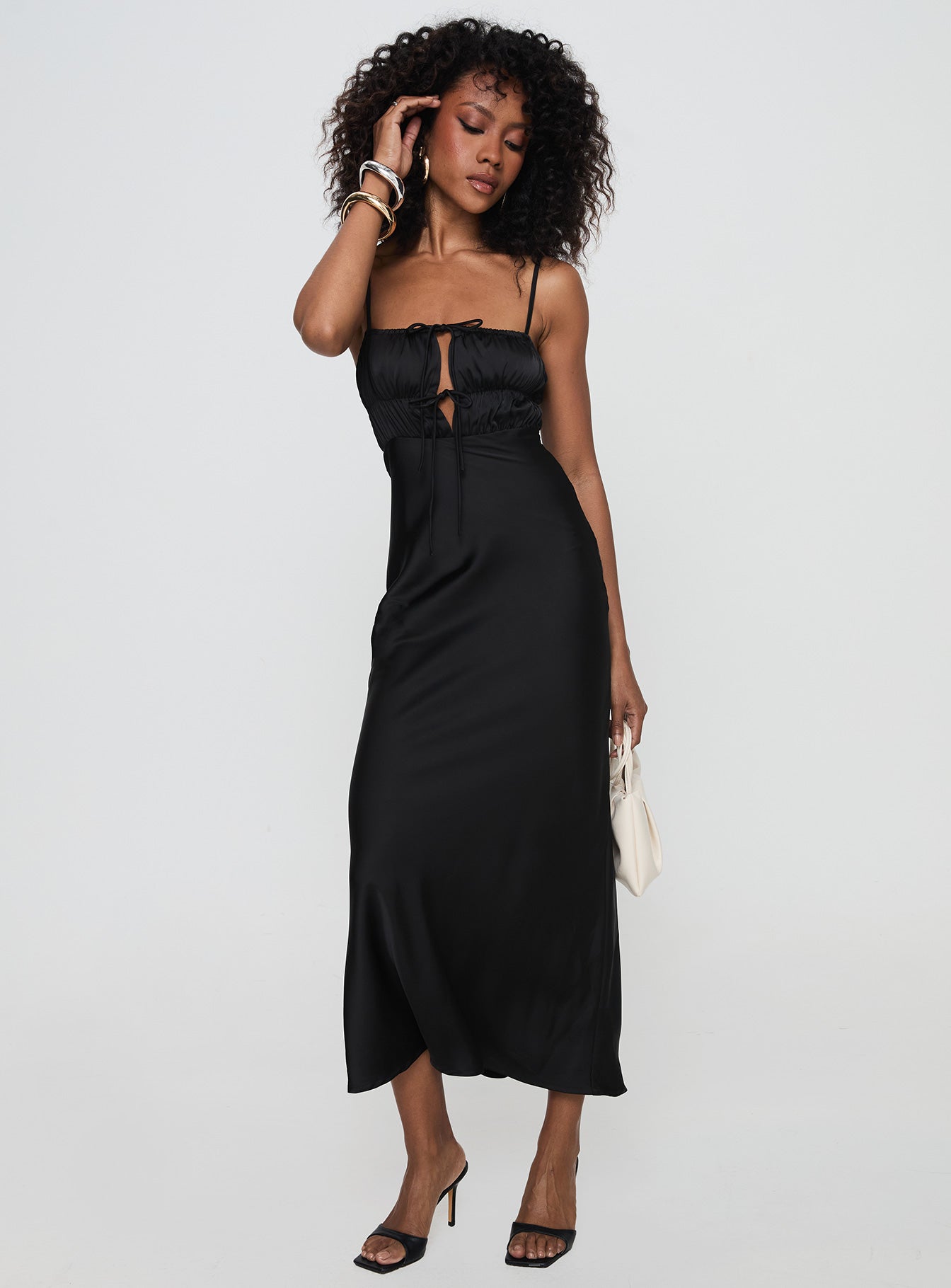 Jaquelin Maxi Dress Black、mySite、solidvoid