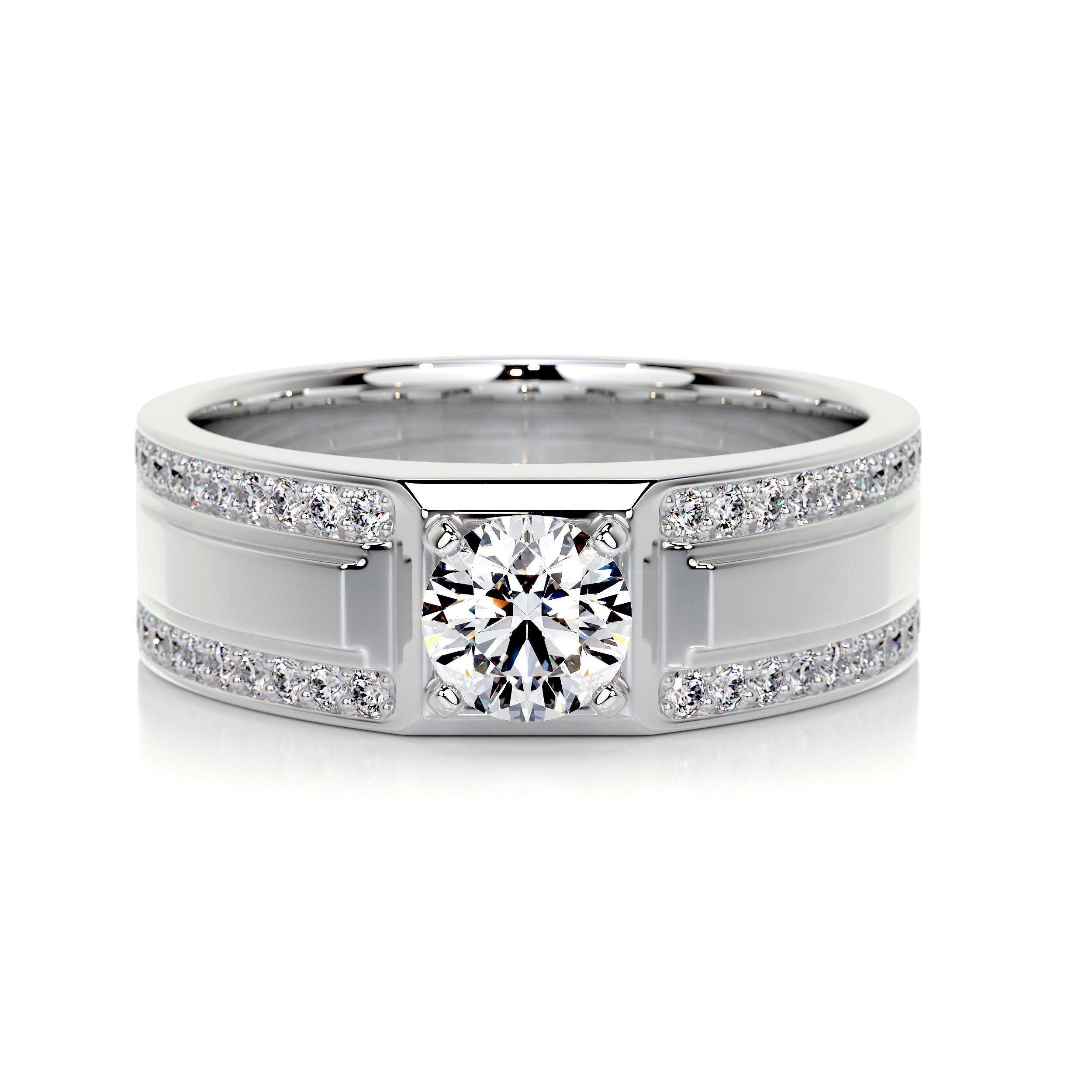 Raquel Diamond Wedding Band (1.25 Carat) -18K White Gold、mySite、hinf8tx79