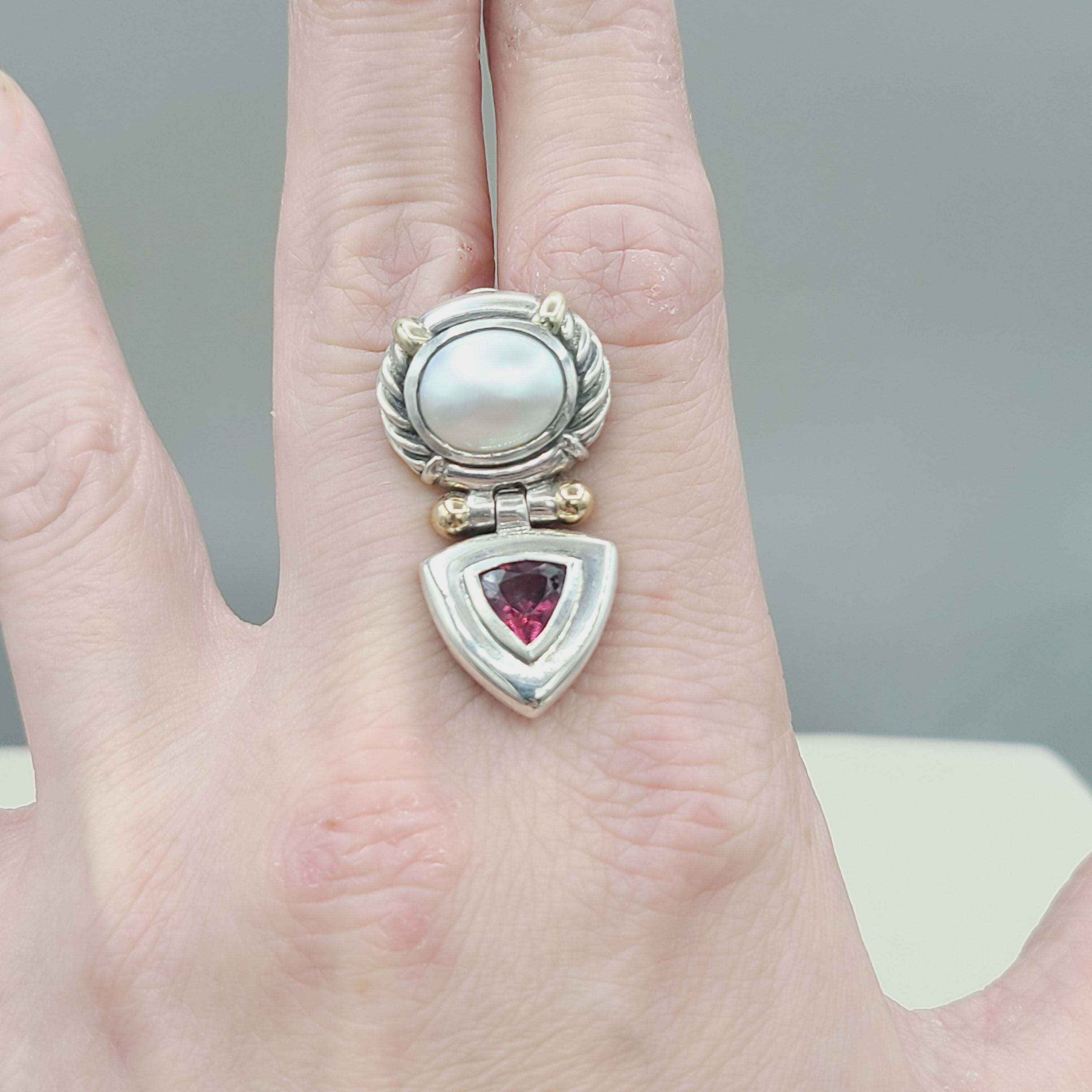 David Yurman Renaissance Drop Earrings Pearl & Garnet、mySite、hinf8tx79