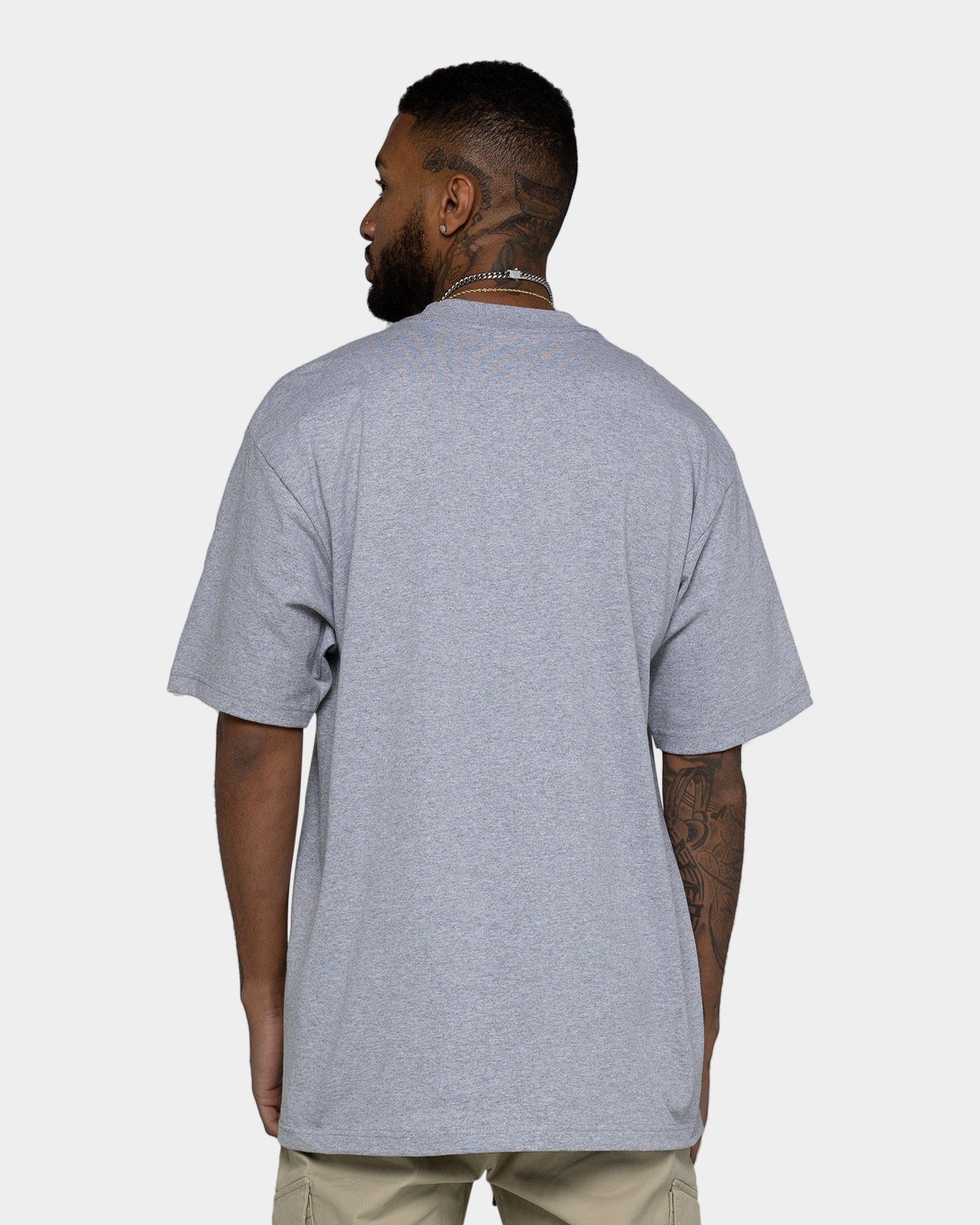 Shaka Wear Max Heavyweight Short Sleeve T-Shirt Heather Grey、mySite、zt4zffjzw