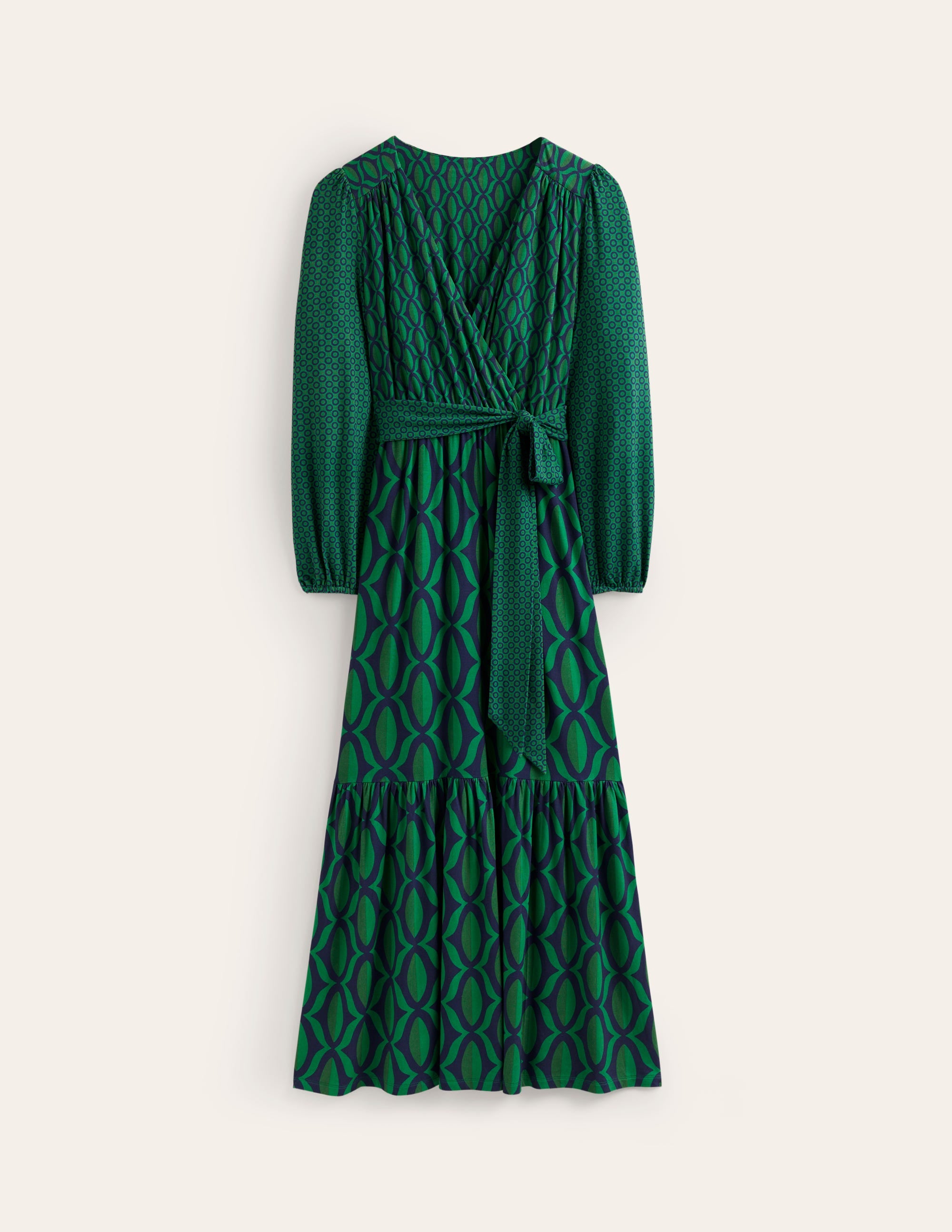  Jersey Maxi Wrap Dress-Veridian Green, Geo Valley、mySite、ashleygrahame