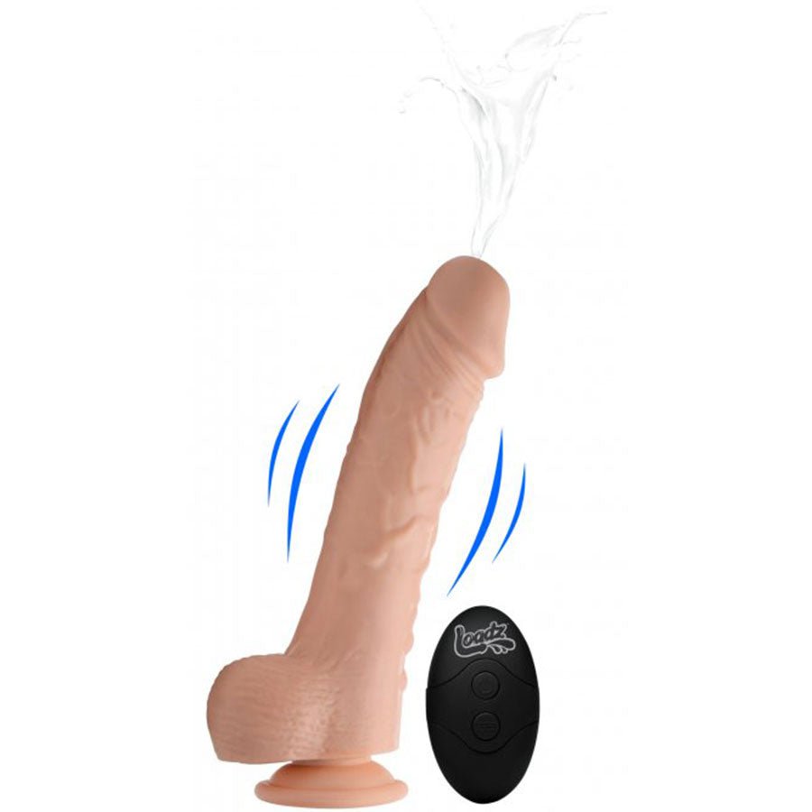 8.5 Inch Vibrating & Squirting Dildo with Remote by Loadz (3 colors)、mySite、bottomscart