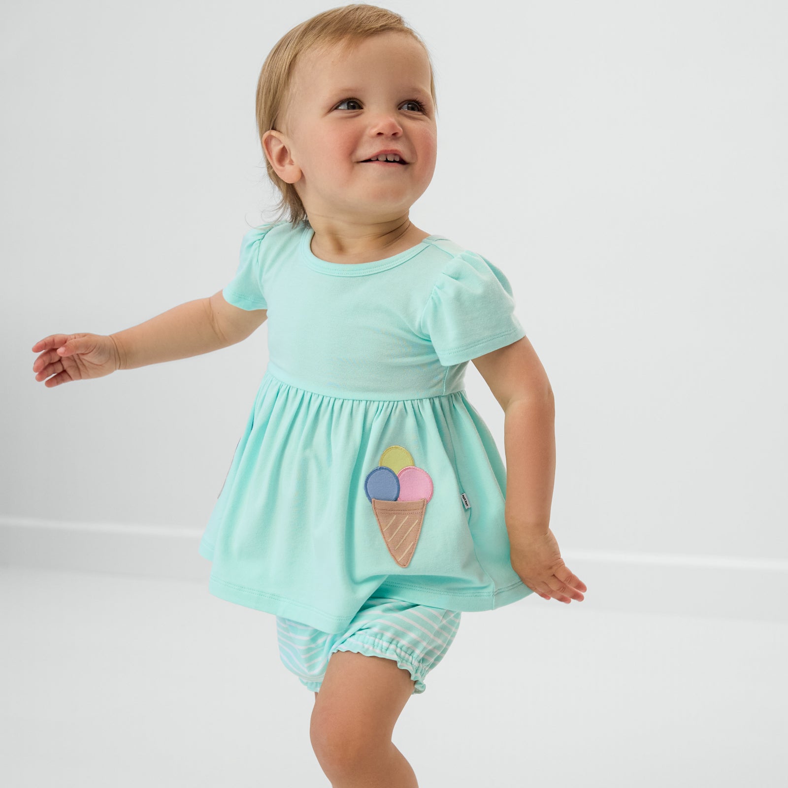 Sweet Scoops Aqua Mint Empire Tunic Top with Bloomer、mySite、g9winljtr