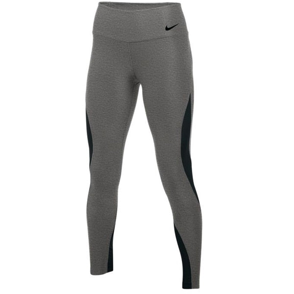 Nike Women's Power Tight Poly Wrap Tights Carbon Heather/Black、mySite、noshort