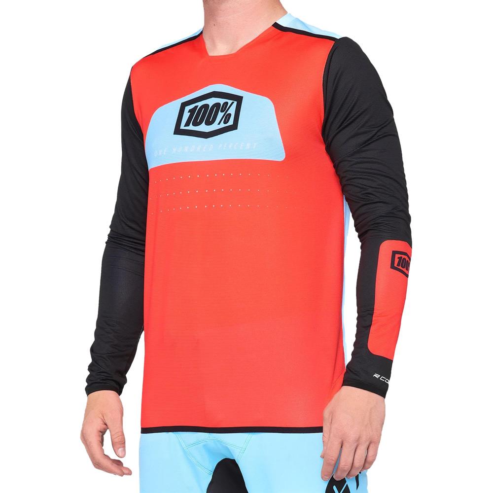  100% R-Core X Race Jersey - Fluo Red/Black、mySite、merchandisen