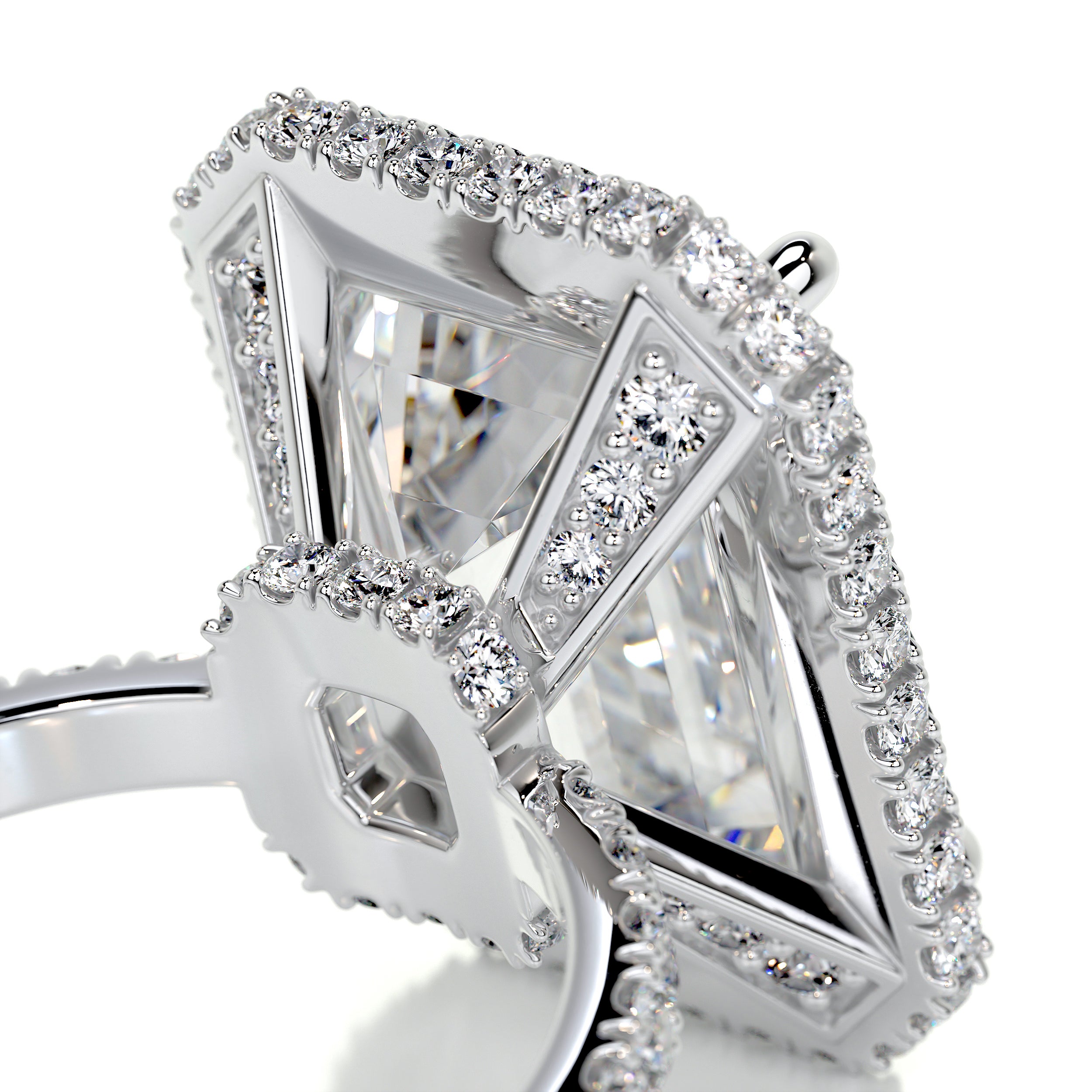Claire Moissanite & Diamond Ring -18K White Gold、mySite、hinf8tx79