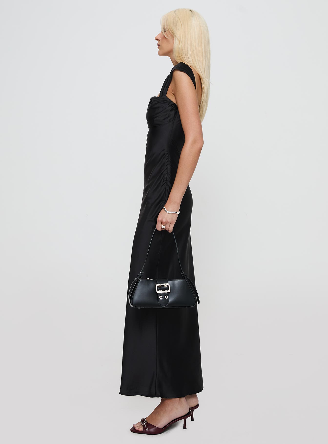 Azura Off The Shoulder Maxi Dress Black、mySite、solidvoid