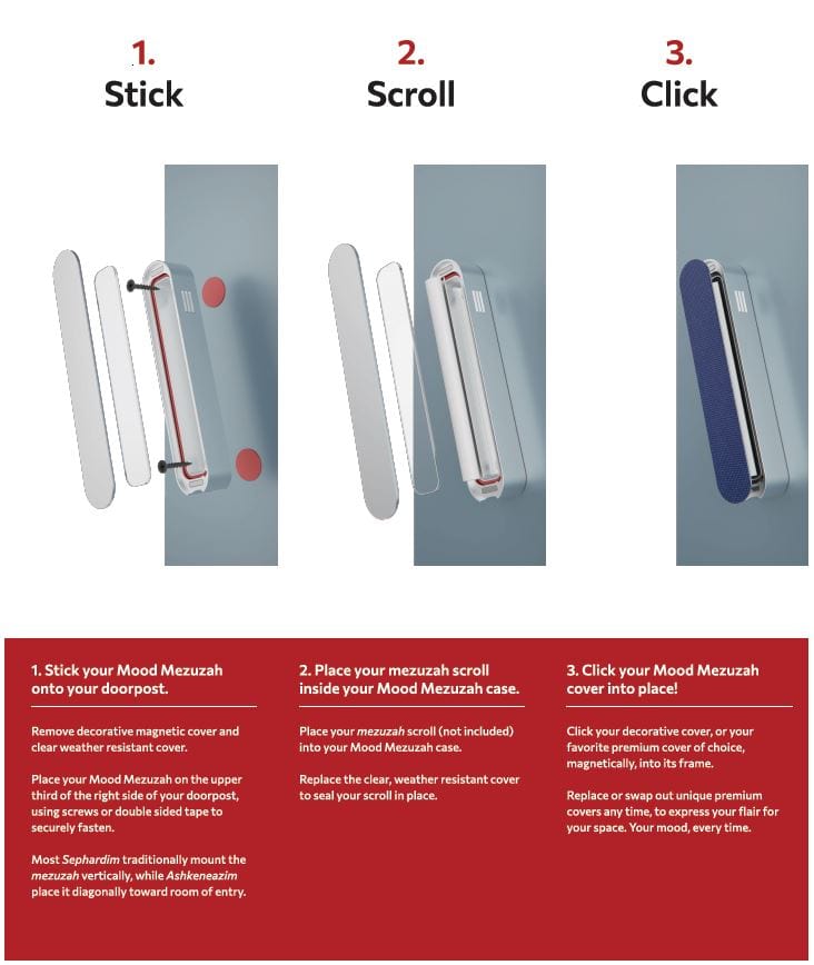 Mood Mezuzah - Black Base and Customizable Cover、mySite、topwebapps