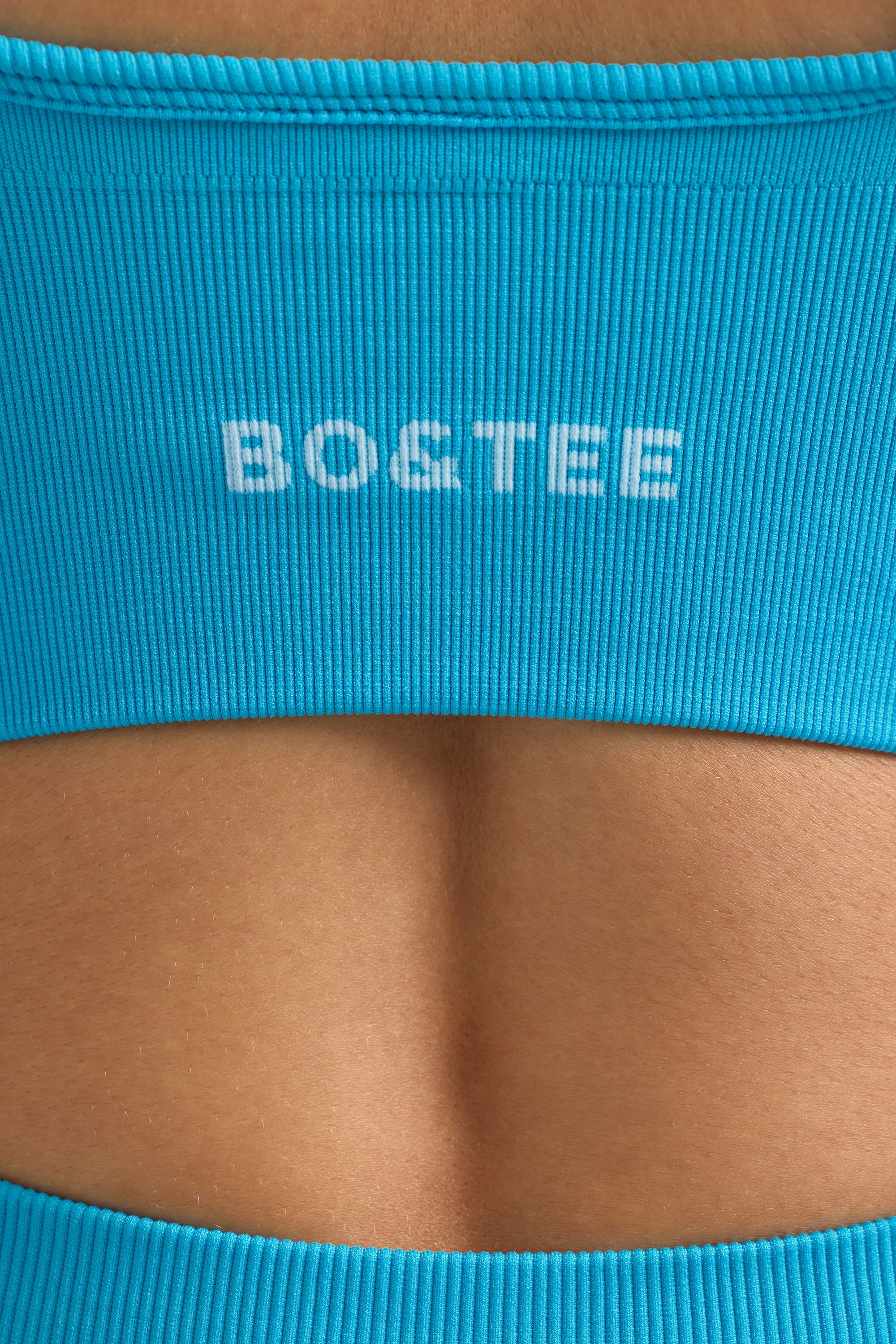 Define Luxe V-Neck Sports Bra in Turquoise Blue、mySite、solidvoid